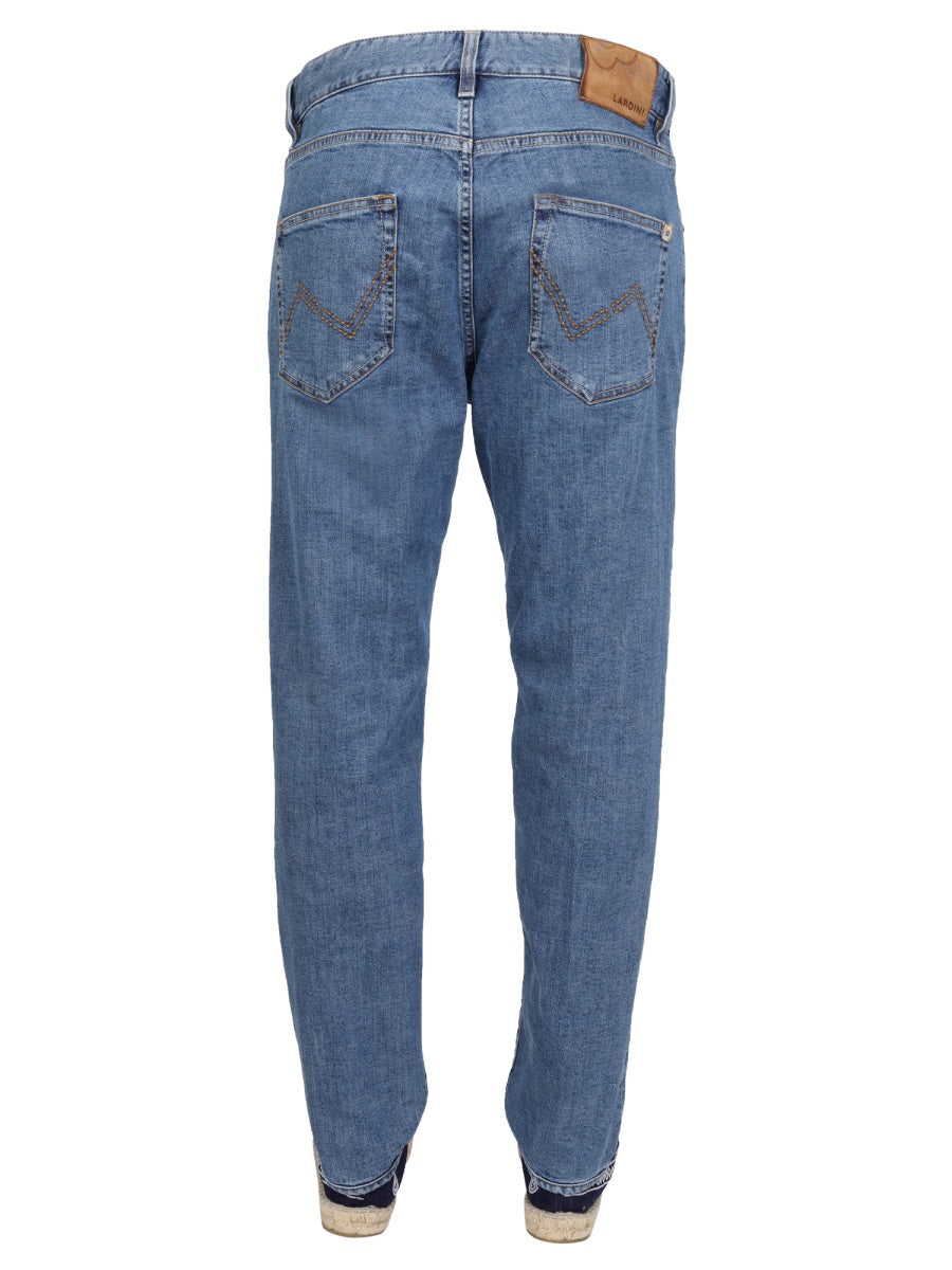 LARDINI Classic Five Pocket Jeans for Men - Perfect Fit