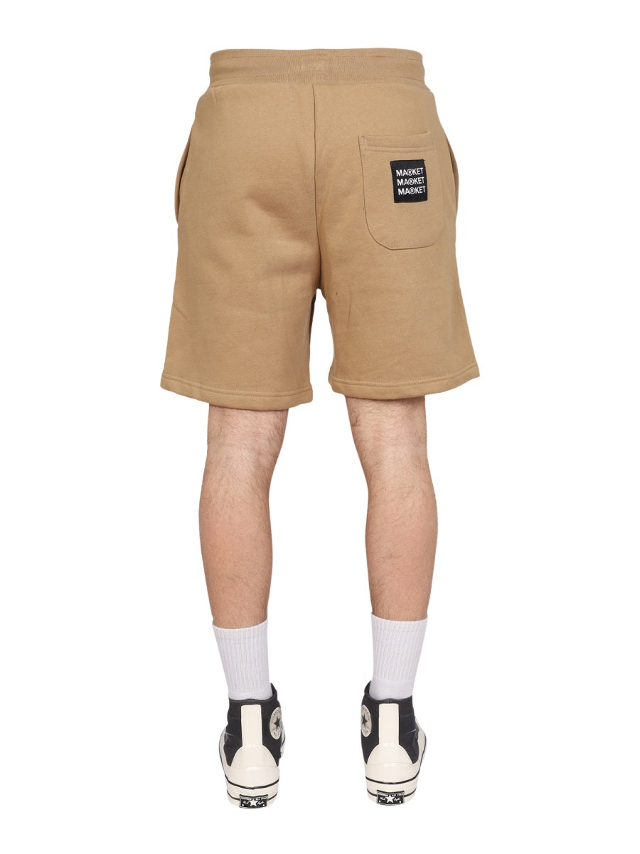 MARKET Unisex Mini Bermuda Shorts with Elastic Waist