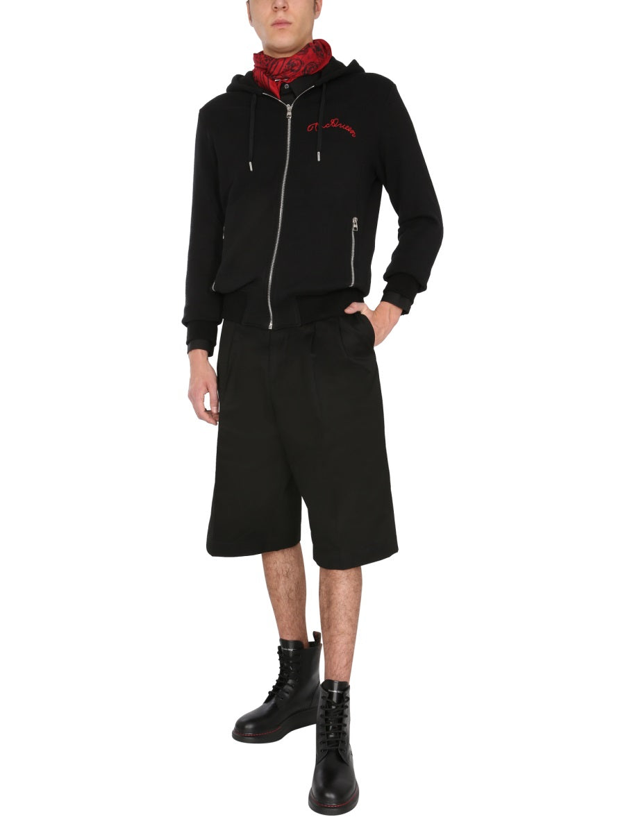 ALEXANDER MCQUEEN Hooded Zip-Up Sweatshirt