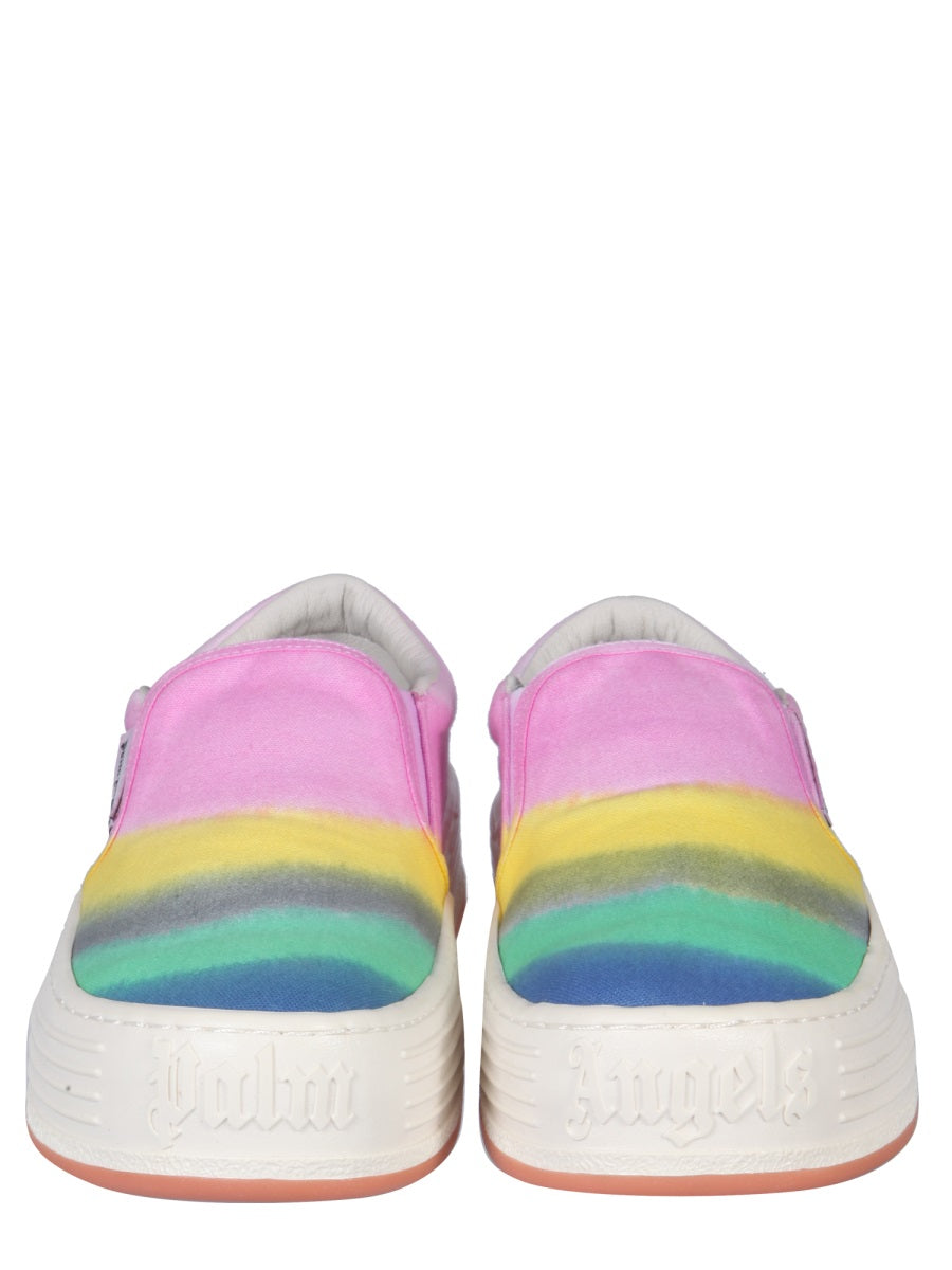 PALM ANGELS Suede Slip-On Sneakers with 4 cm Rubber Sole
