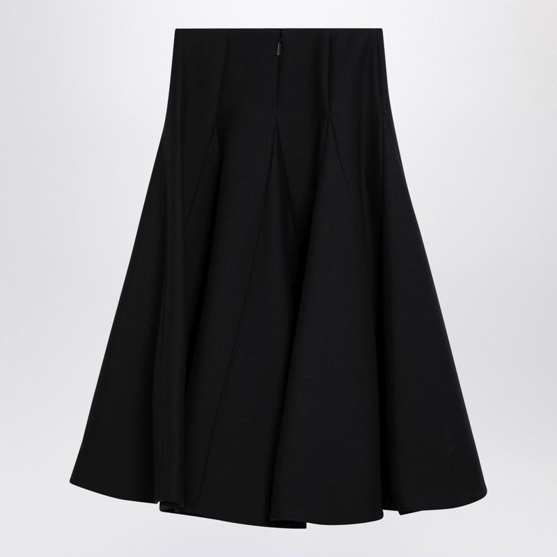 VALENTINO Elegant Flounced Midi Skirt