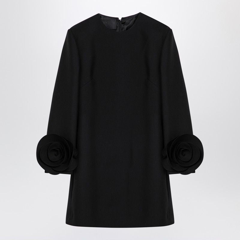 VALENTINO Elegant Mini Dress with Floral Cuffs for Women