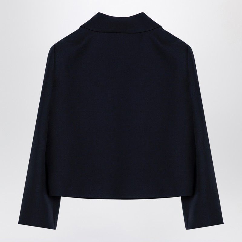 VALENTINO Mini Single-Breasted Wool Crop Jacket
