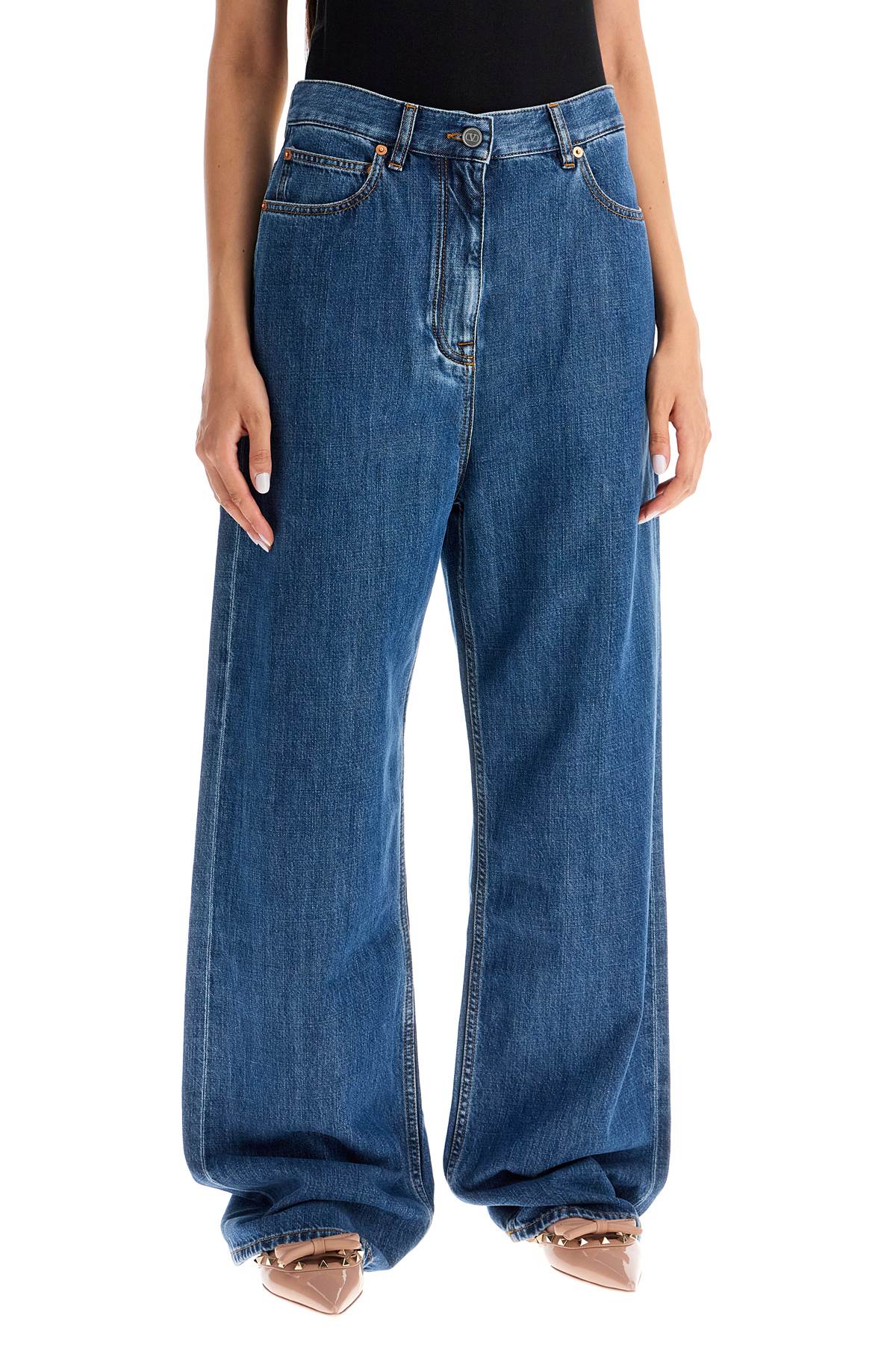 VALENTINO Wide Denim Jeans for Women
