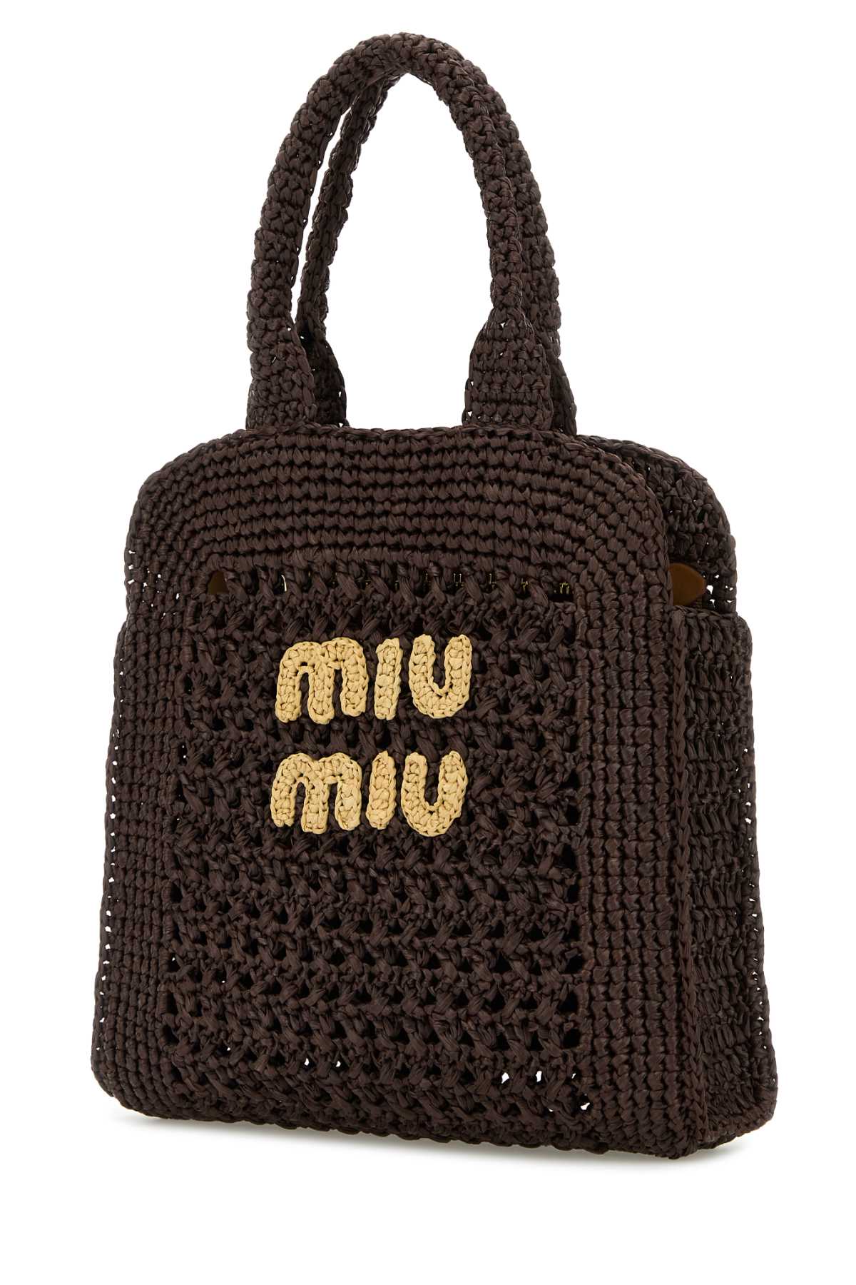 MIU MIU Mini Raffia Shopping Handbag