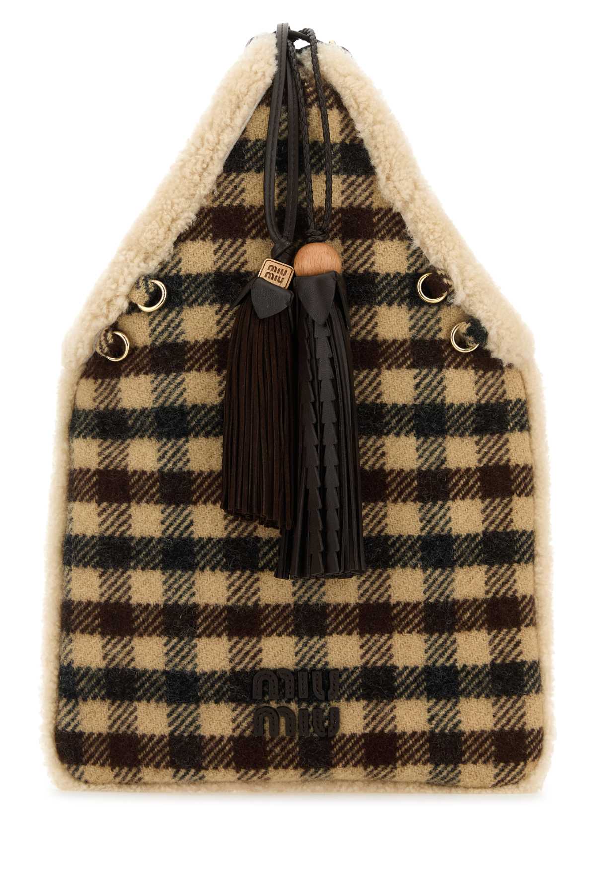 MIU MIU Embroidered Fabric Handbag