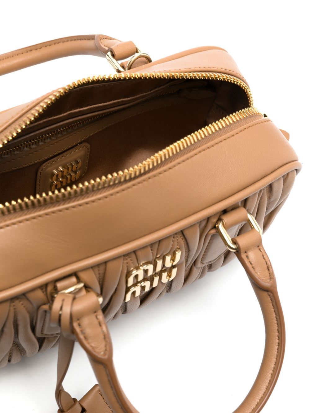 MIU MIU Regular Matelassé Leather Handbag - W 22 X H 10.5 X D 7.5 CM