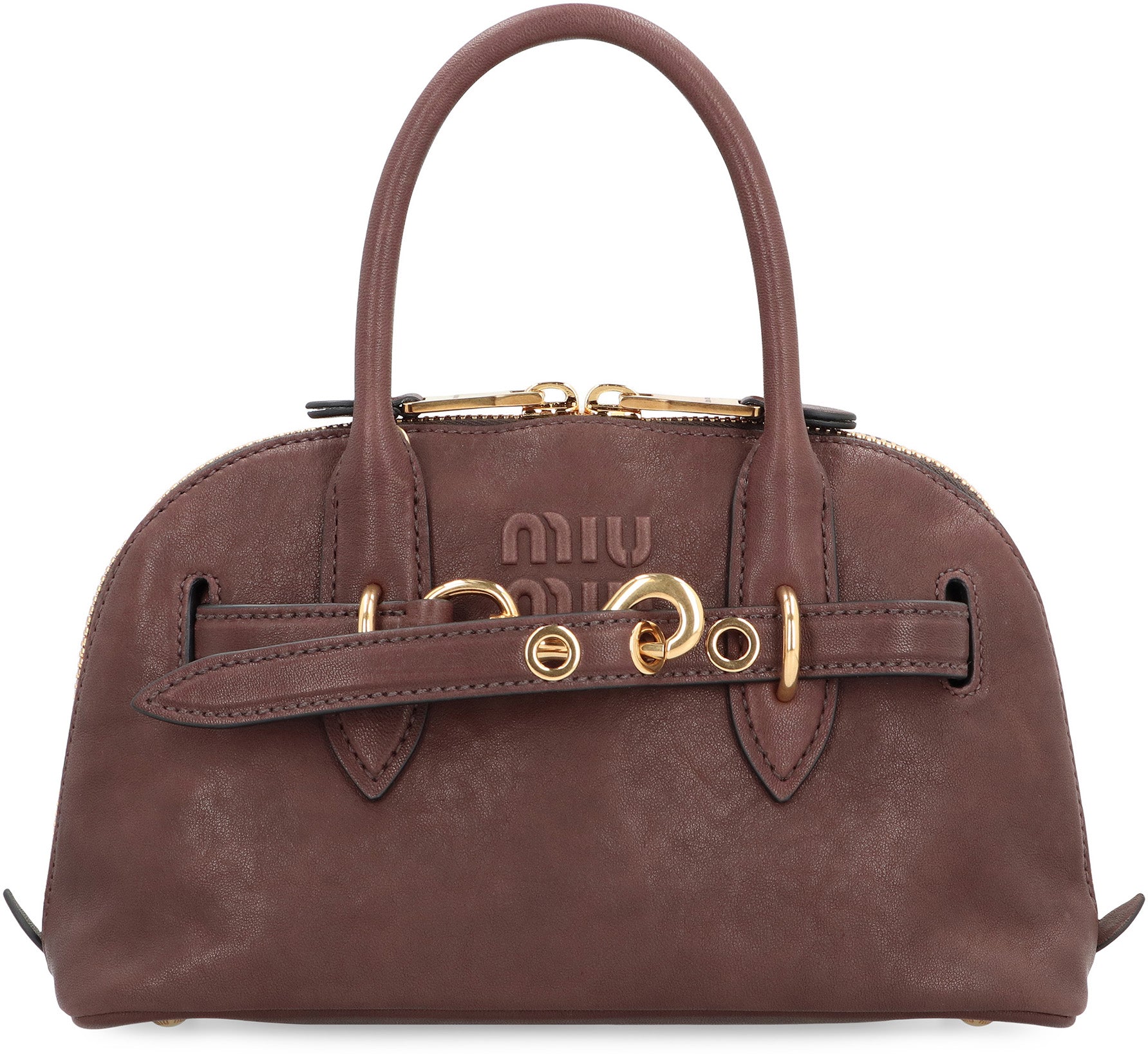 MIU MIU Luxurious Aventure Mini Tote Handbag in Leather