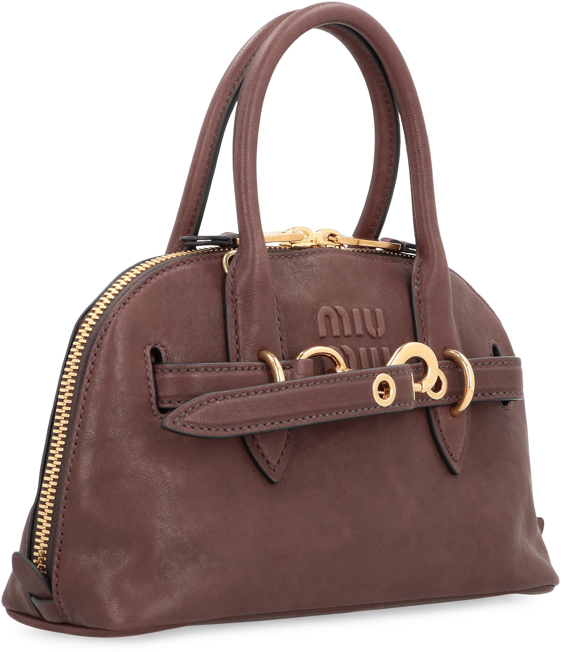 MIU MIU Luxurious Aventure Mini Tote Handbag in Leather