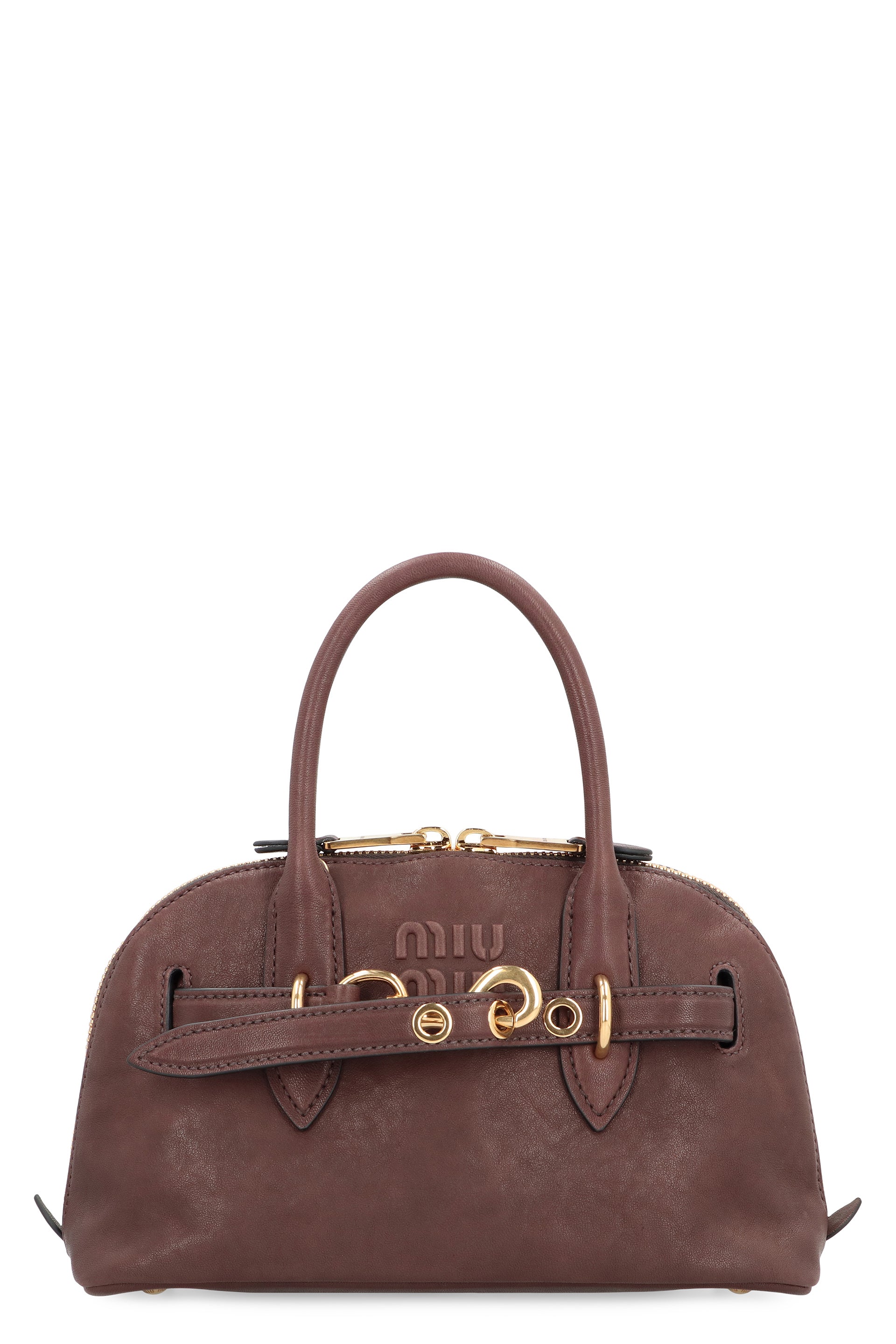 MIU MIU Luxurious Aventure Mini Tote Handbag in Leather