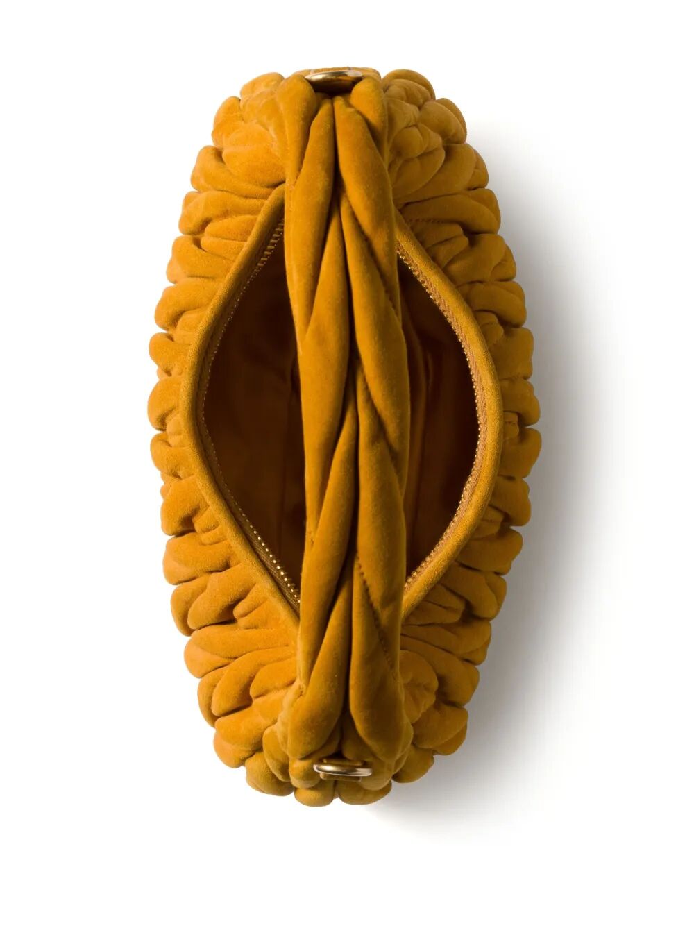 MIU MIU Mini Wander Matelassé Suede Handbag - 20x17x6 CM