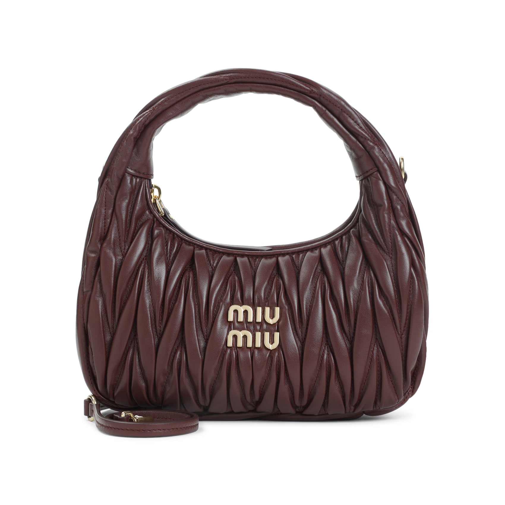 MIU MIU Matelassé Hobo Handbag - 24cm x 13cm x 7cm