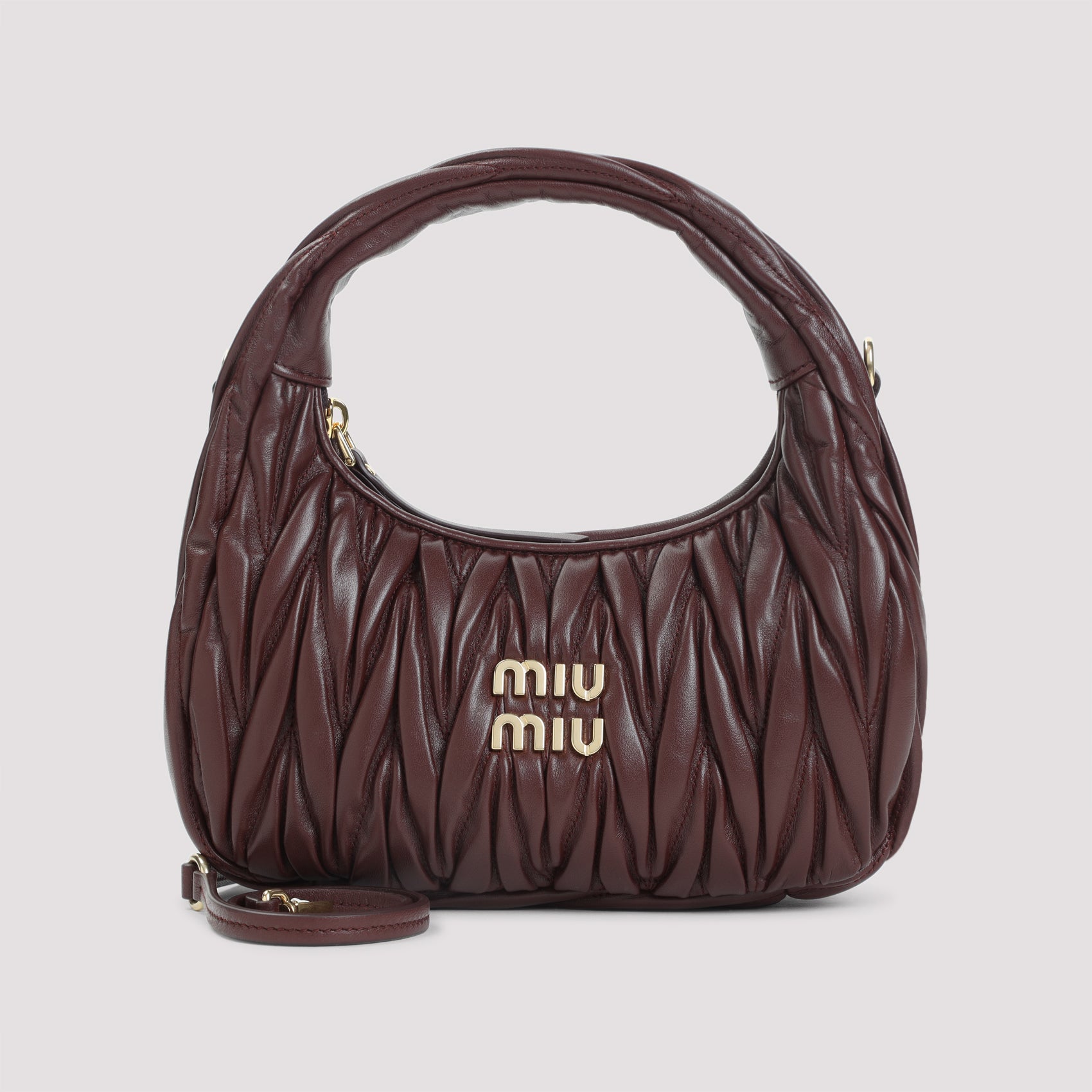 MIU MIU Matelassé Hobo Handbag - 24cm x 13cm x 7cm