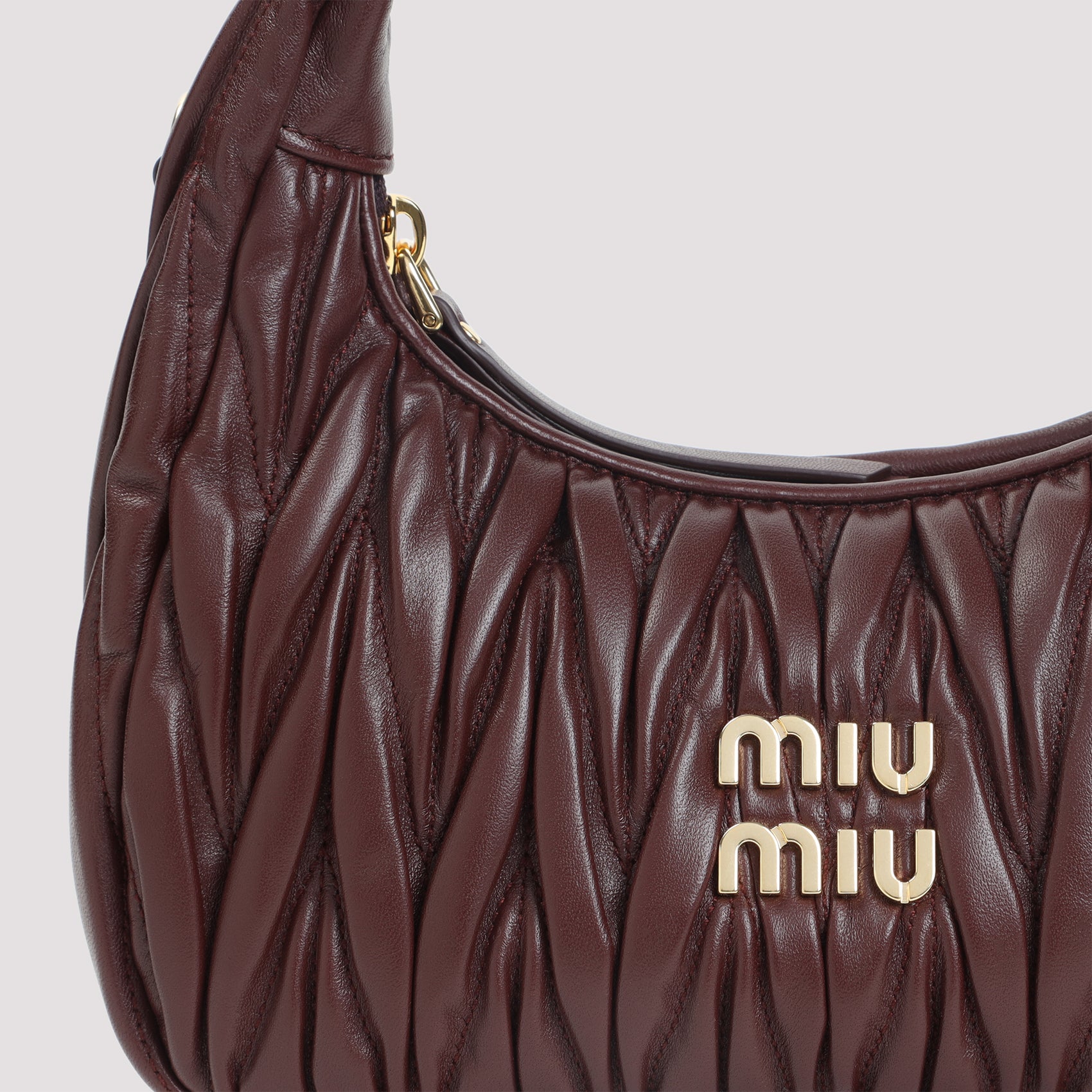 MIU MIU Matelassé Hobo Handbag - 24cm x 13cm x 7cm