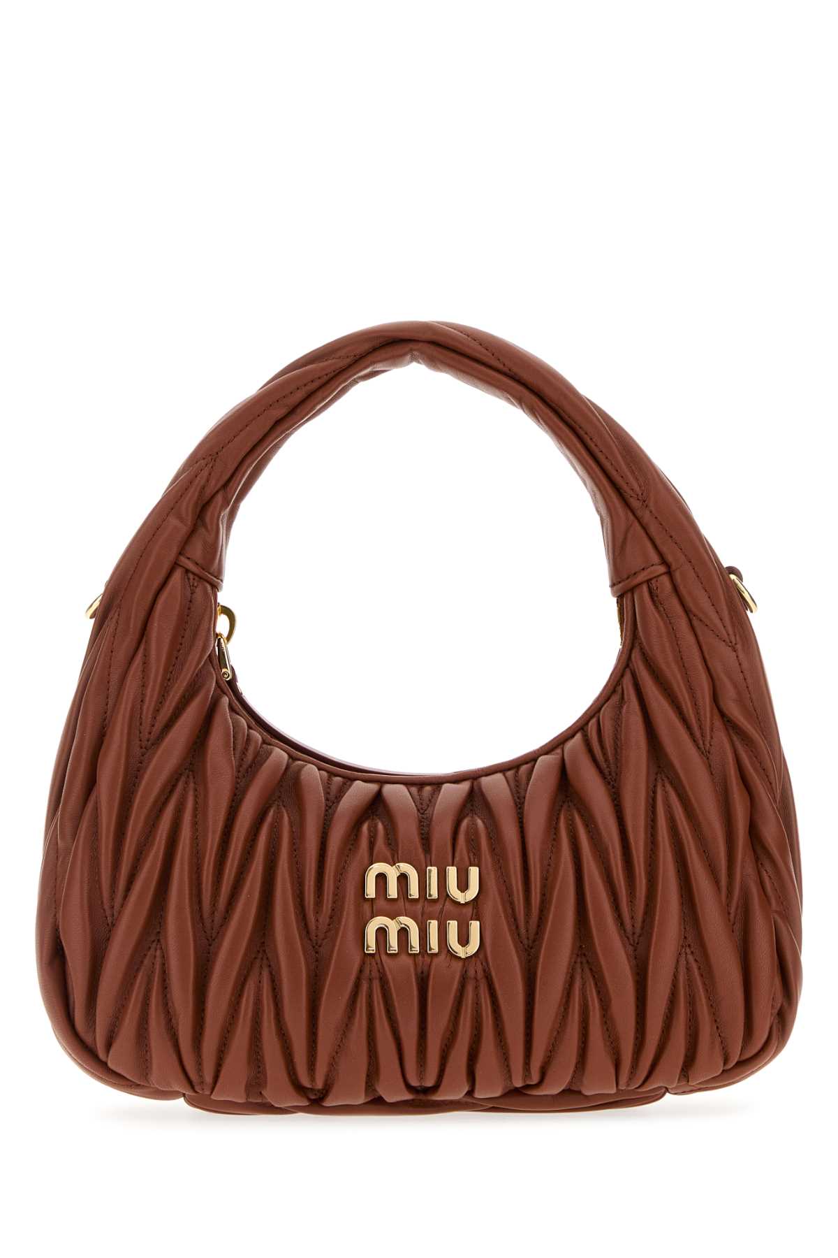 MIU MIU Mini Nappa Quilted Hobo Handbag