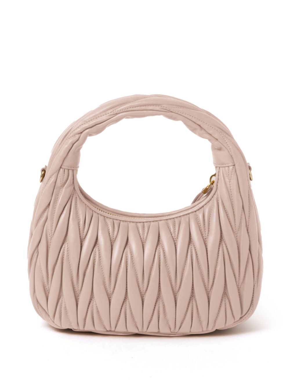 MIU MIU Mini Matelassé Nappa Leather Hobo Handbag