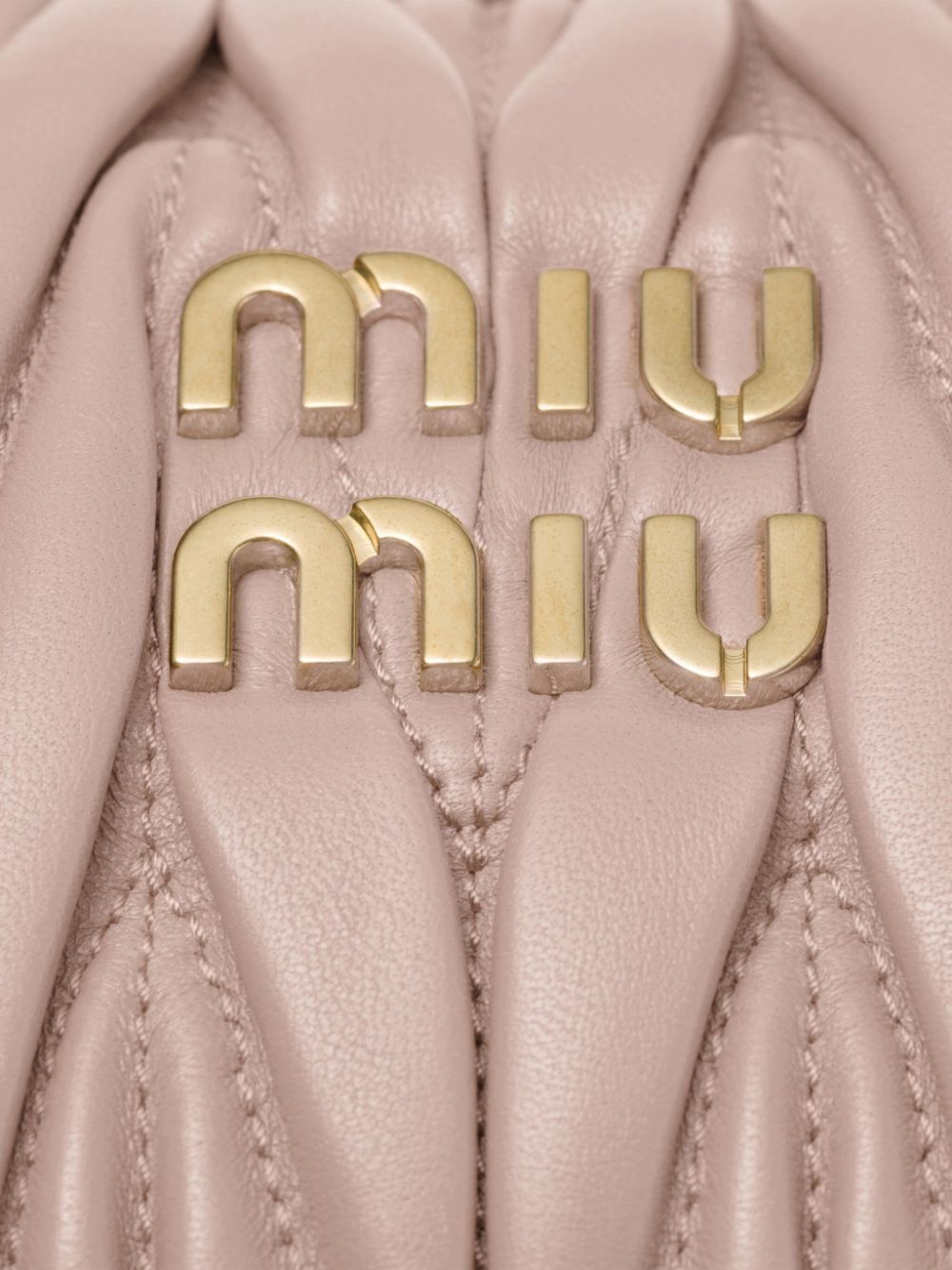 MIU MIU Mini Matelassé Nappa Leather Hobo Handbag