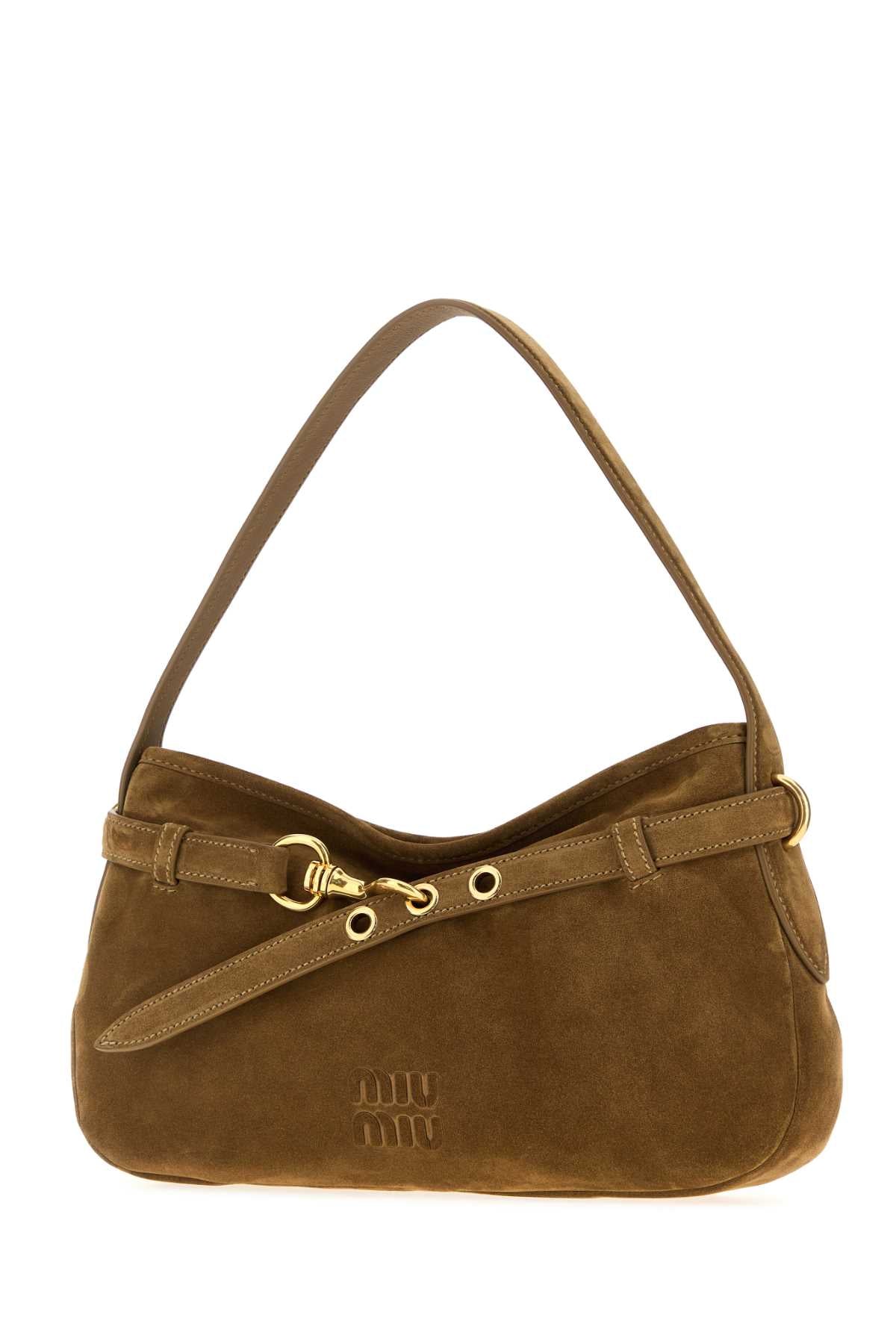 MIU MIU Biscuit Suede Avenue Mini Shoulder Handbag