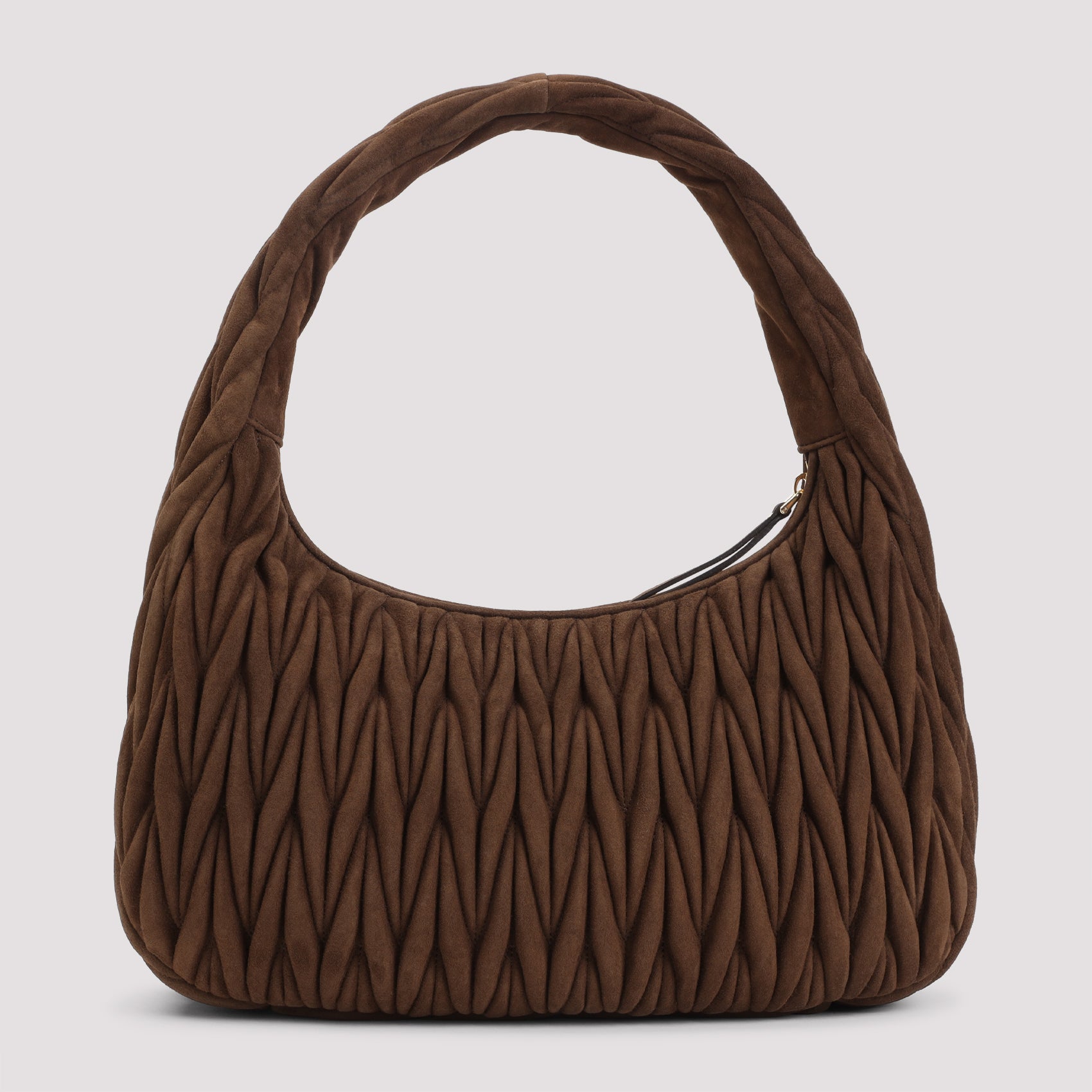 MIU MIU Suede Leather Handbag - W:36CM H:19CM D:11CM