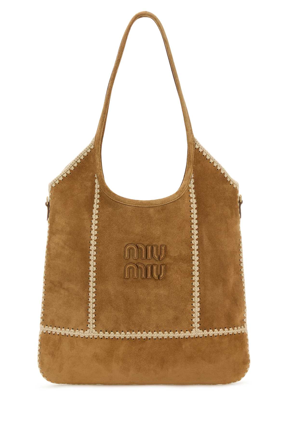 MIU MIU Suede Leather Shopping Handbag