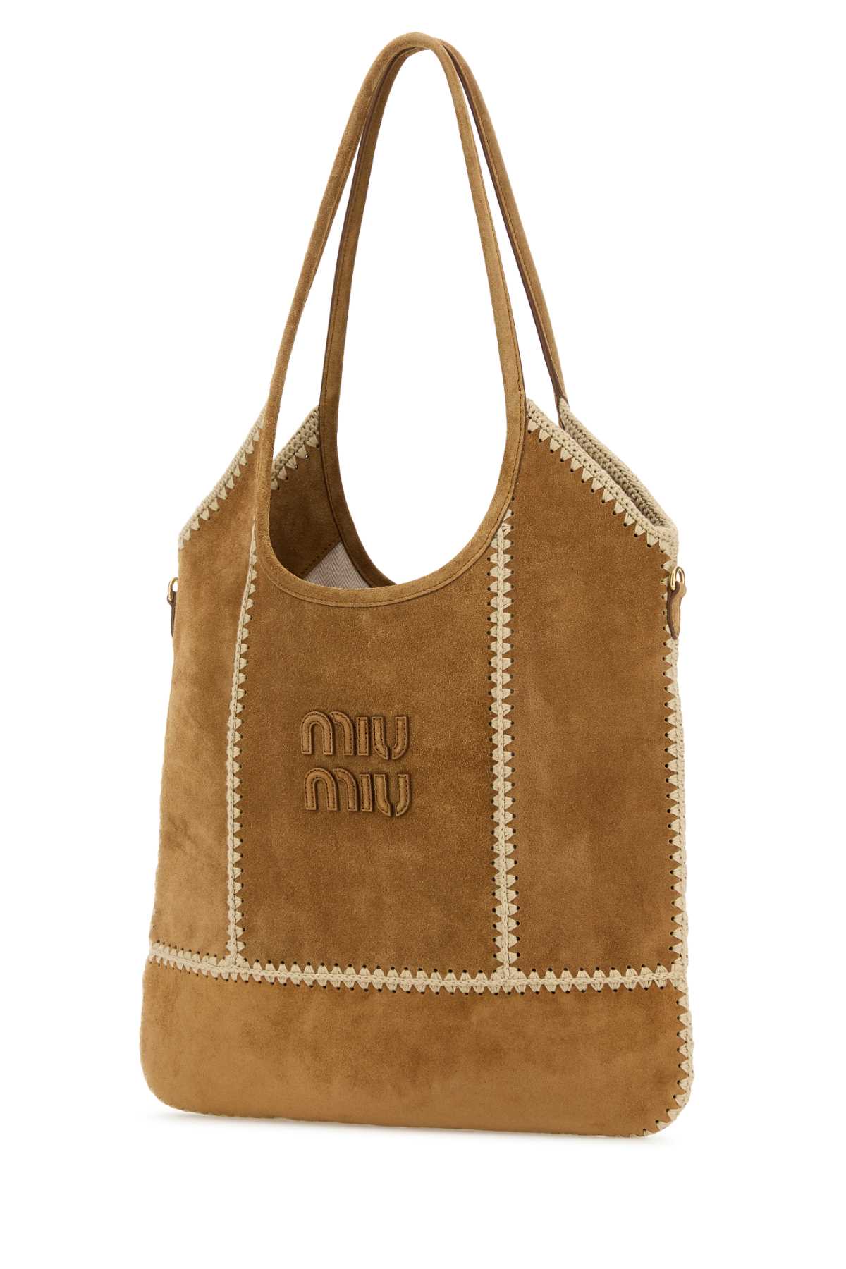 MIU MIU Suede Leather Shopping Handbag