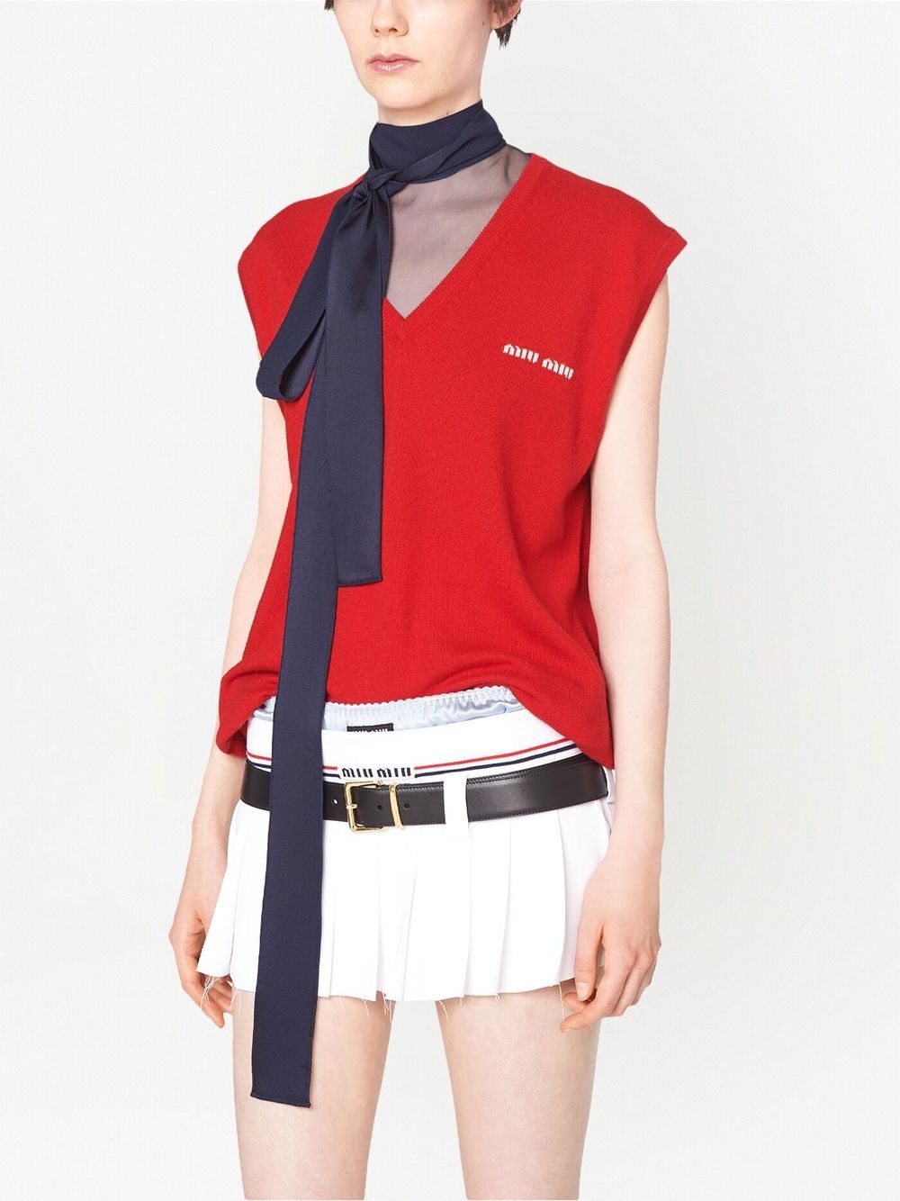 MIU MIU Chic City Belt with Gold Buckle