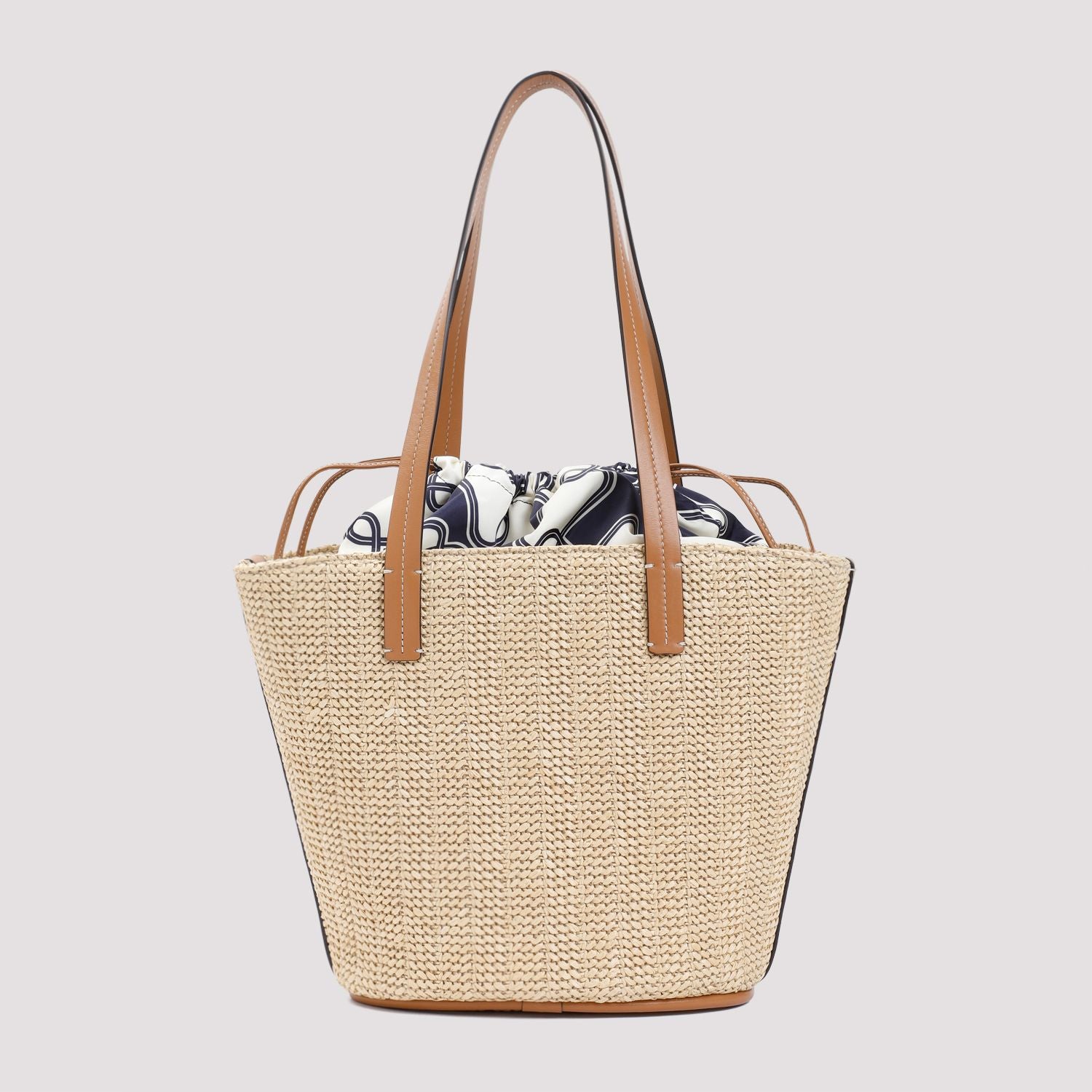 MONCLER Mini Raffia Hubba Shopping Handbag