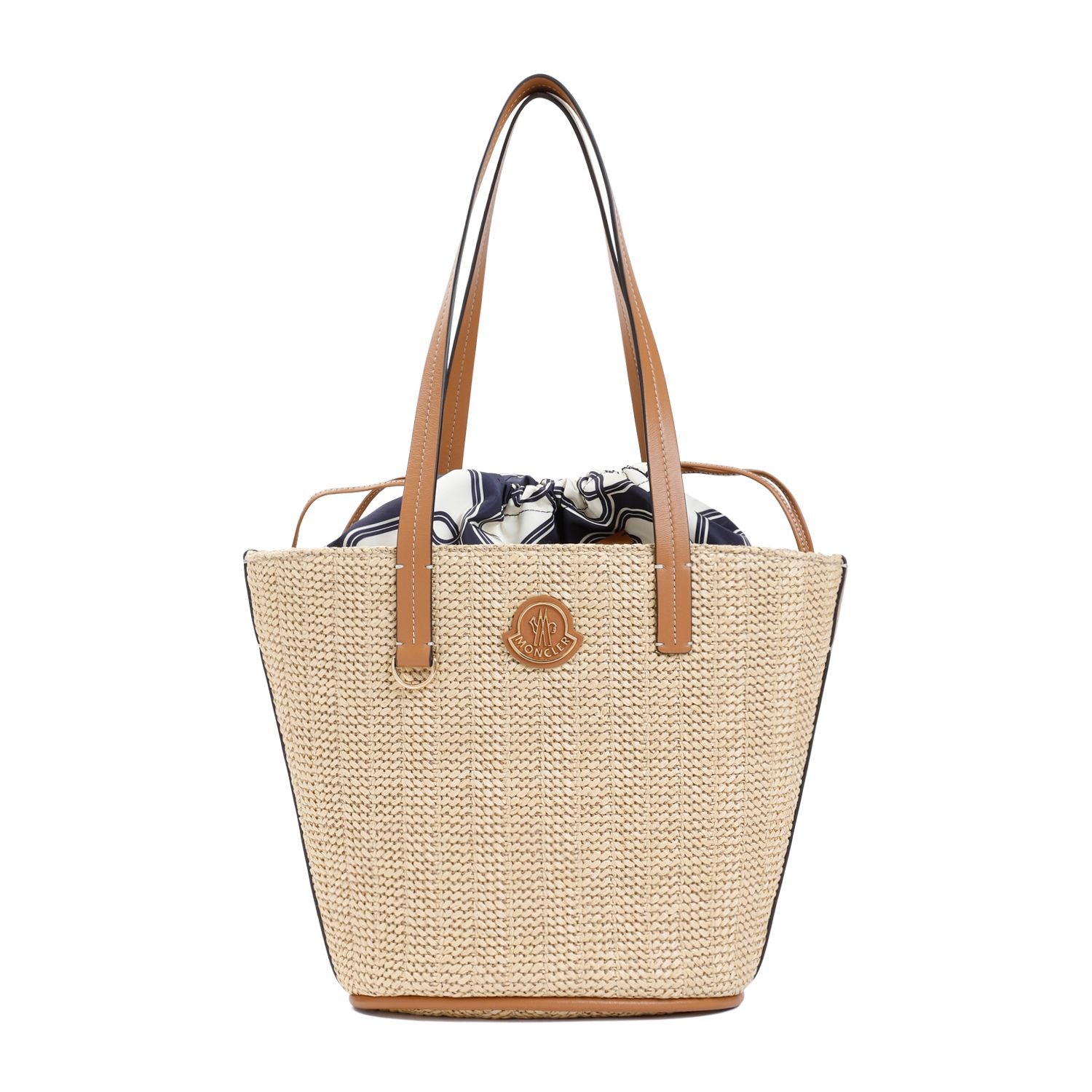 MONCLER Mini Raffia Hubba Shopping Handbag