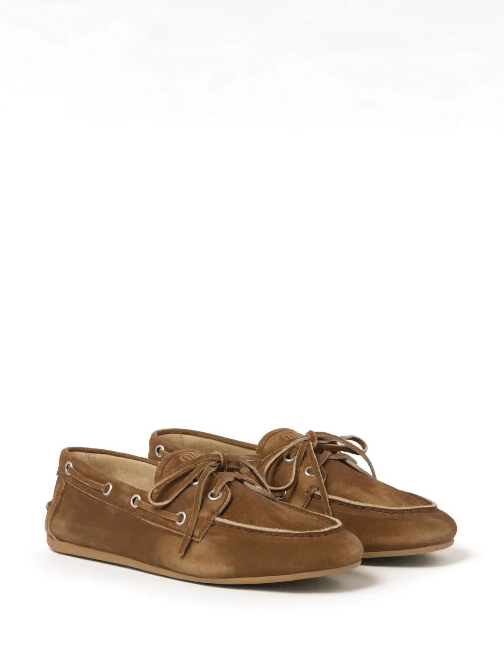 MIU MIU Faded Suede Loafers for Women