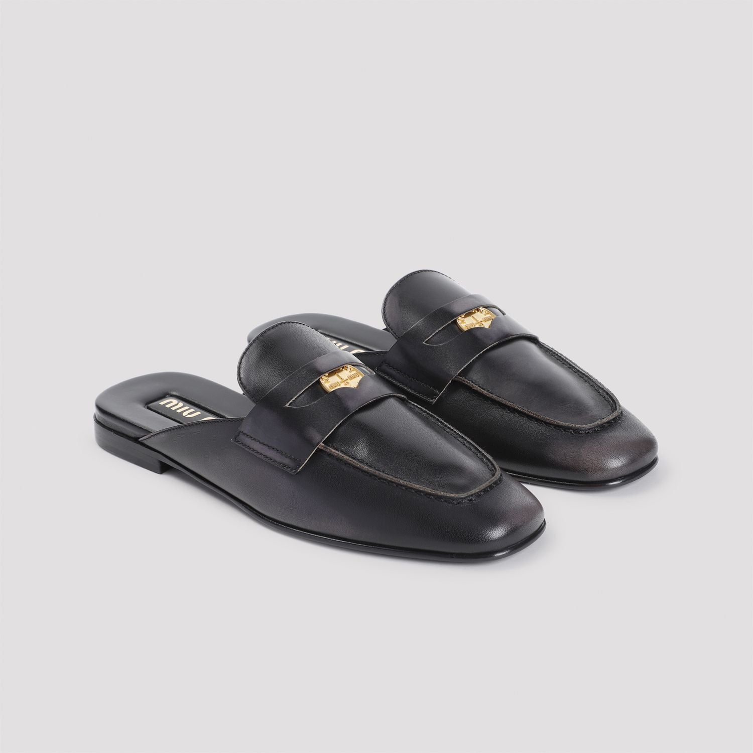 MIU MIU Leather Slippers for Women - FW24 Collection