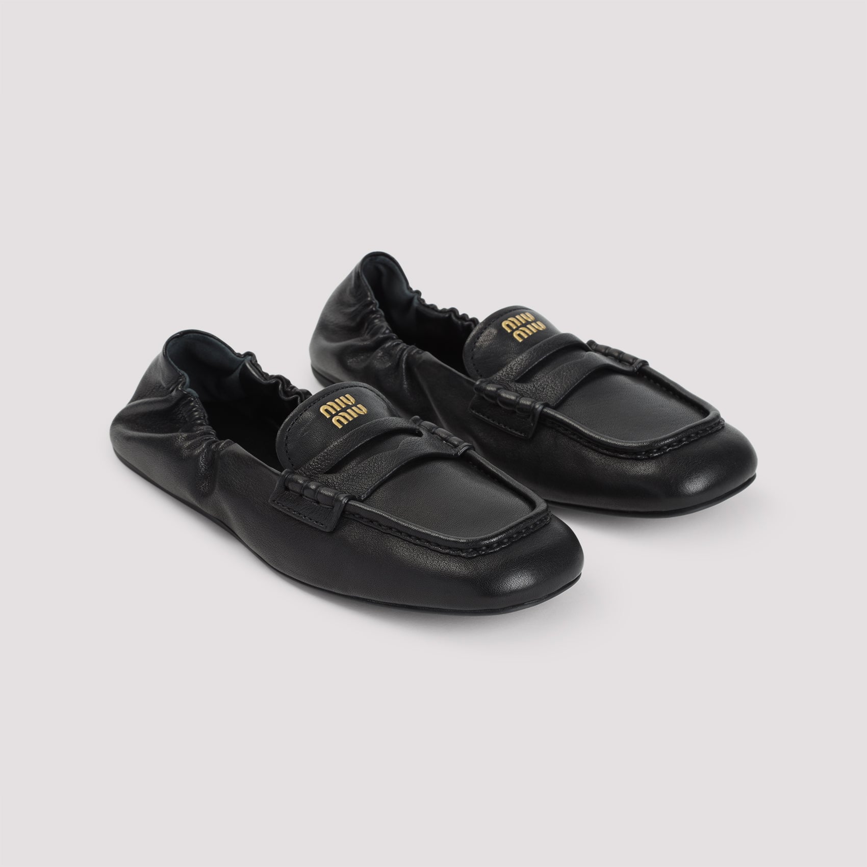 MIU MIU Luxe Leather Loafers for Women