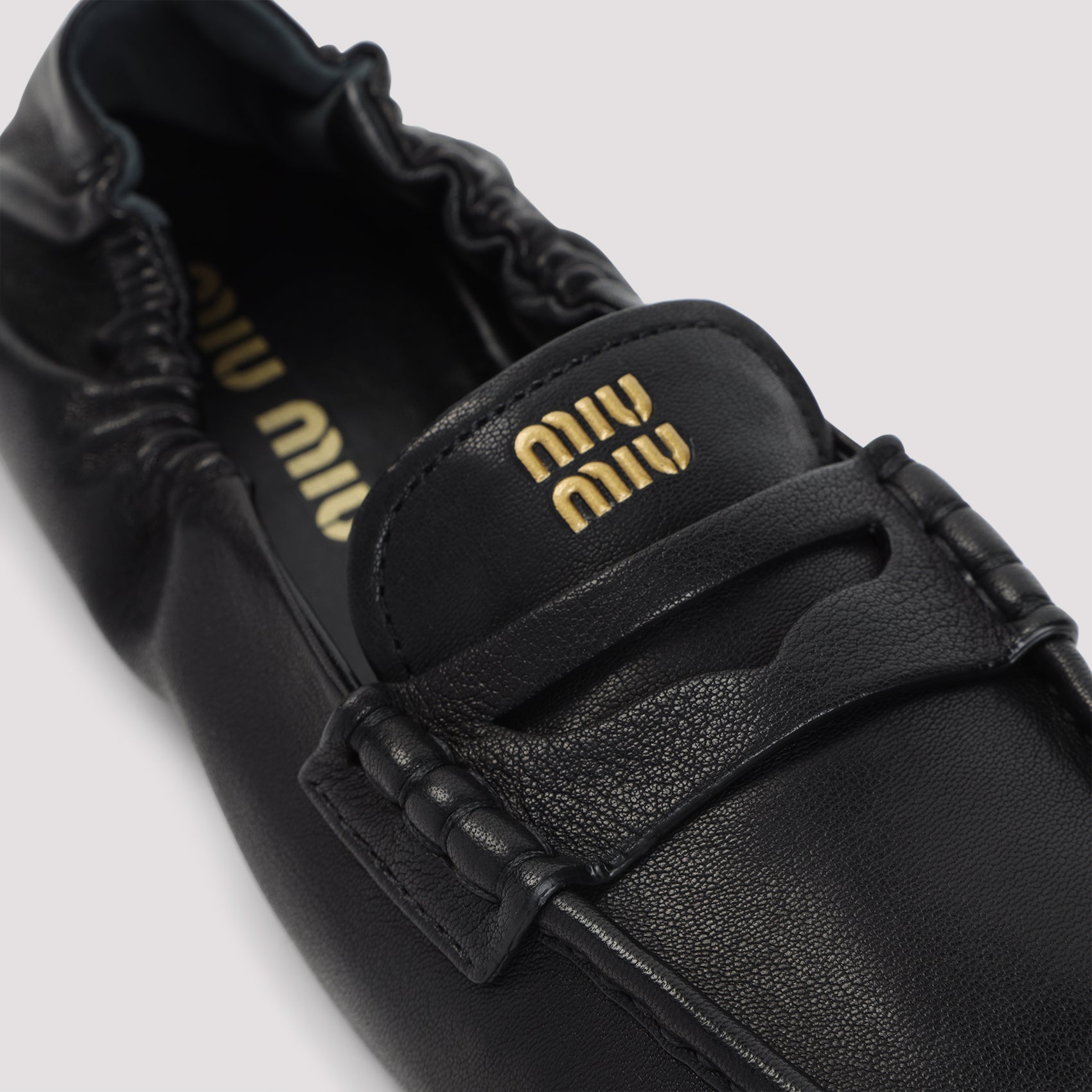 MIU MIU Luxe Leather Loafers for Women