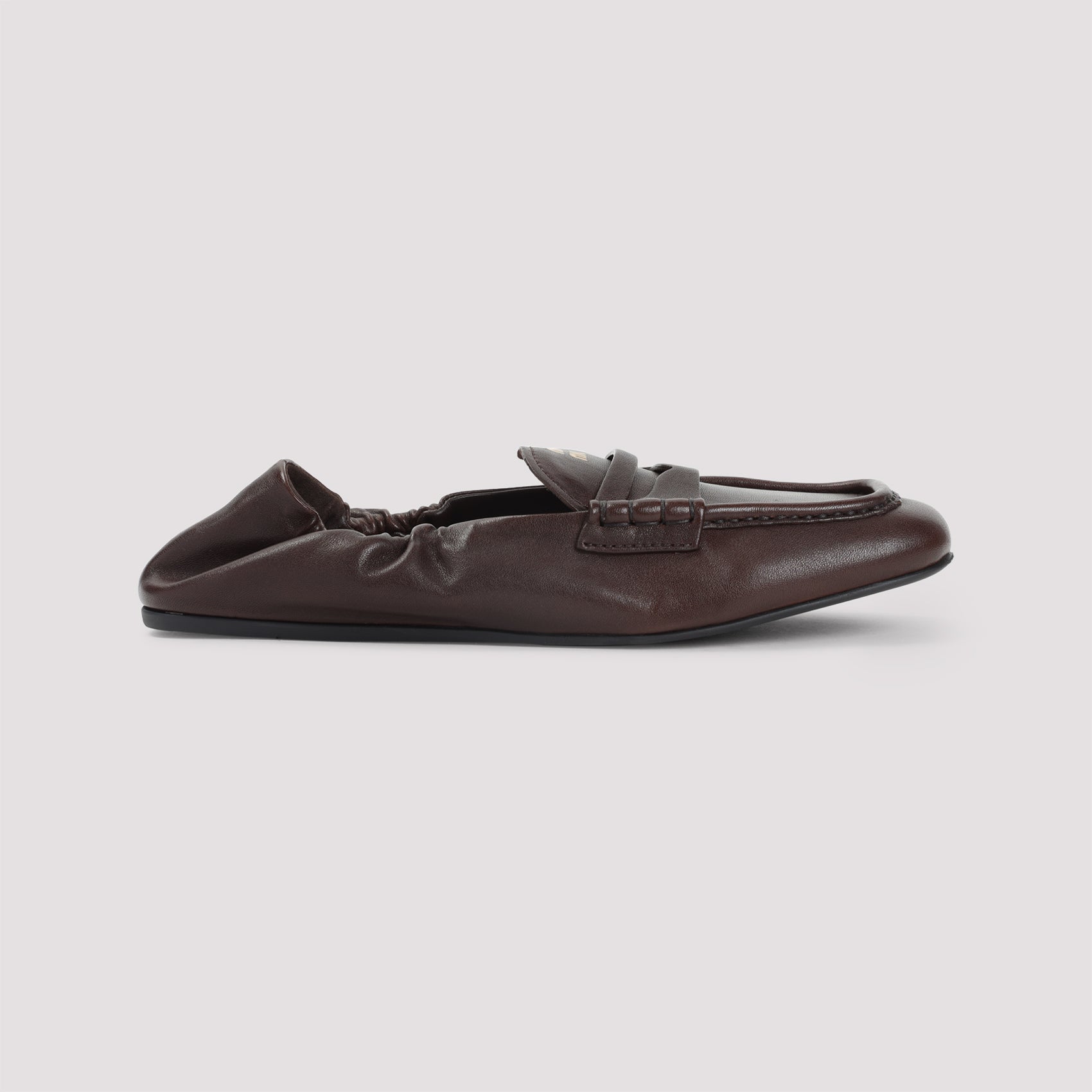 MIU MIU Elegant Ruches Nappa Leather Loafers for Women
