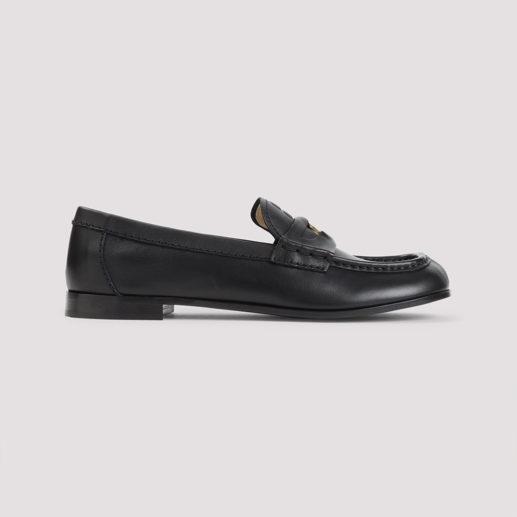 MIU MIU Elegant Leather Loafers for Women