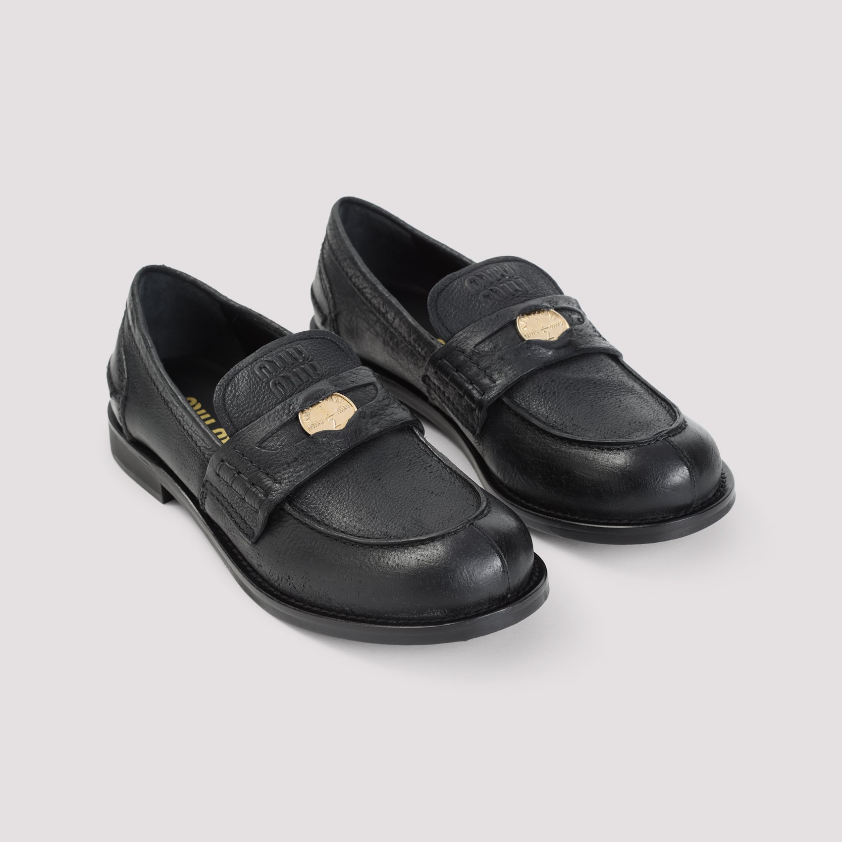 MIU MIU Exquisite Leather Loafers for Women