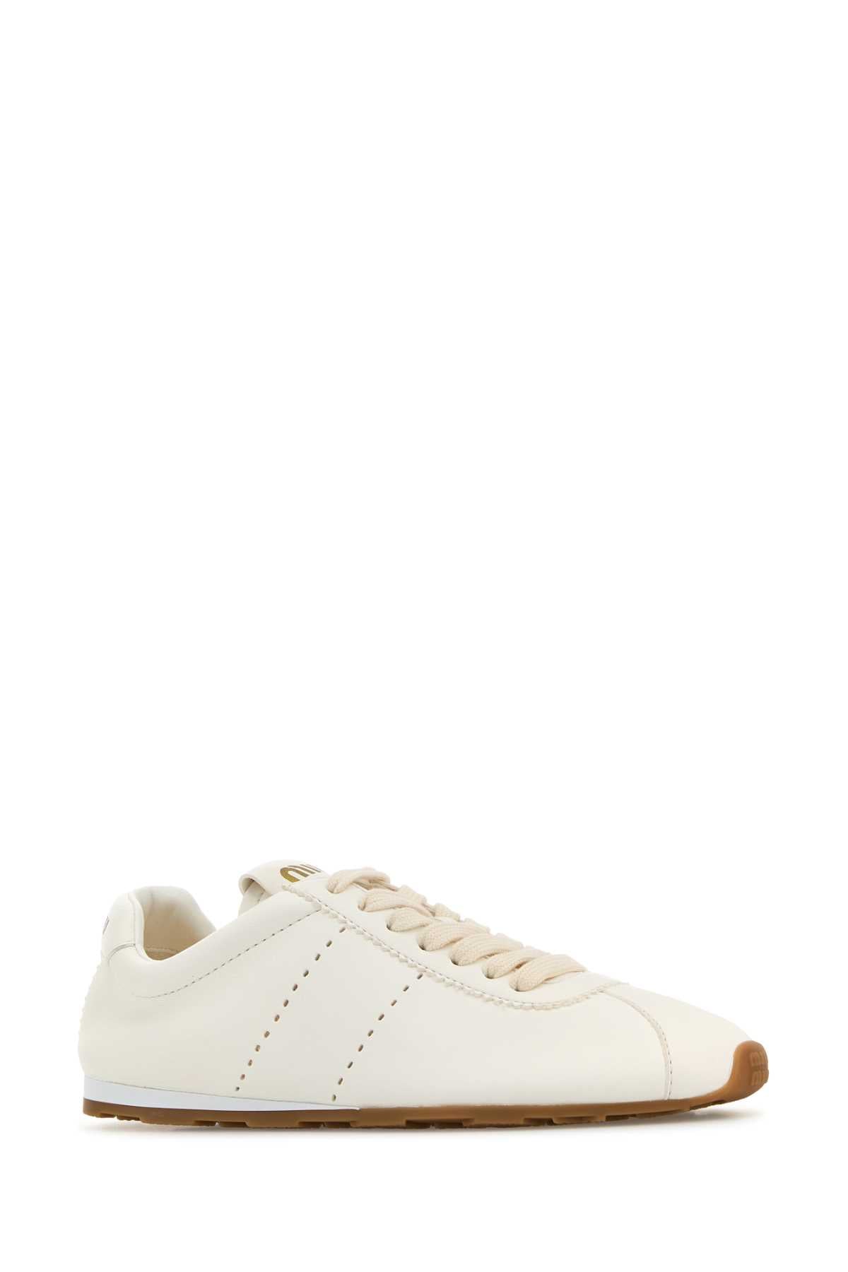 MIU MIU Women's Plume Luxury Leather Sneakers