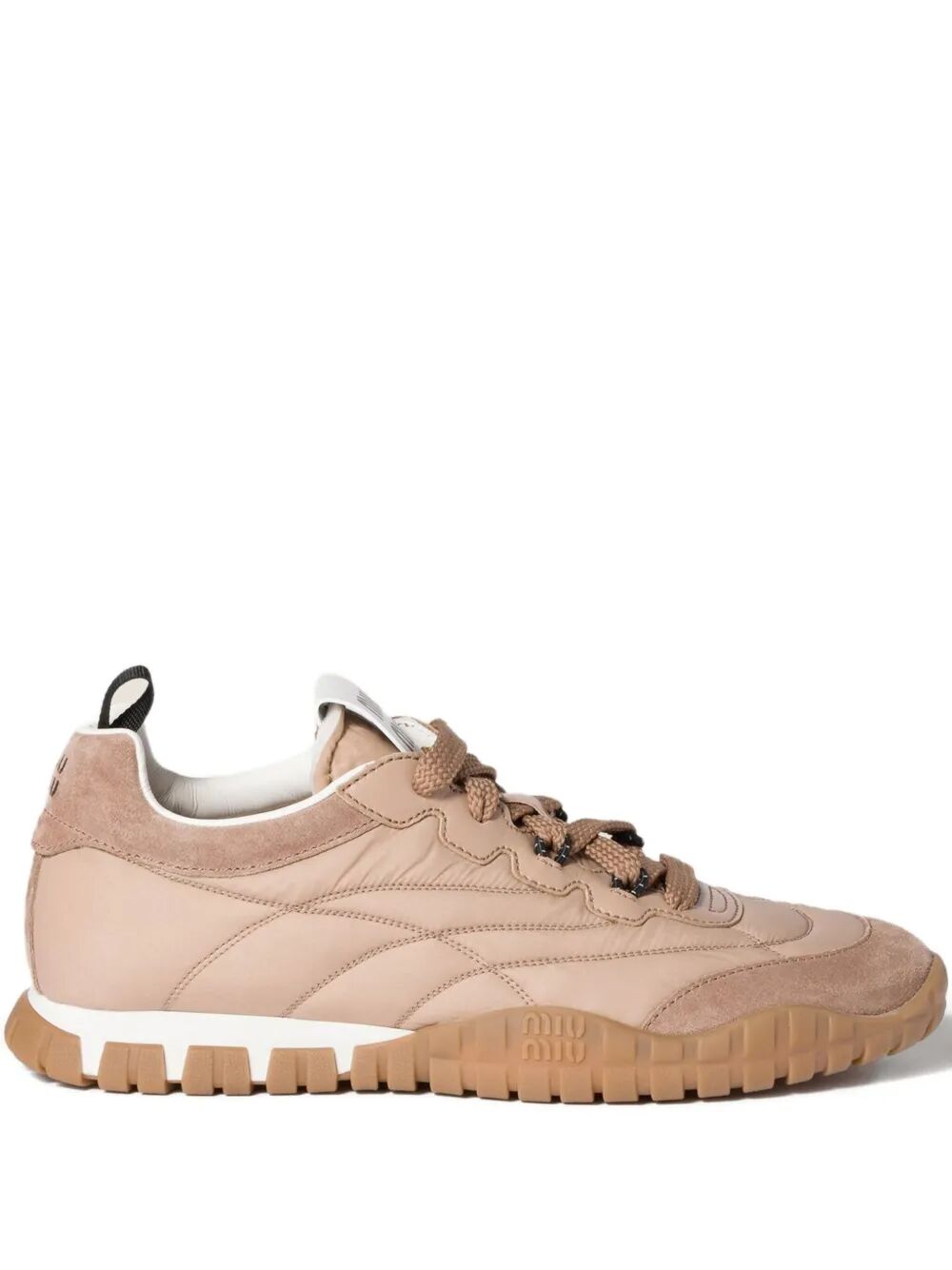 MIU MIU Tyre Sneakers in Technical Fabric and Suede for Women