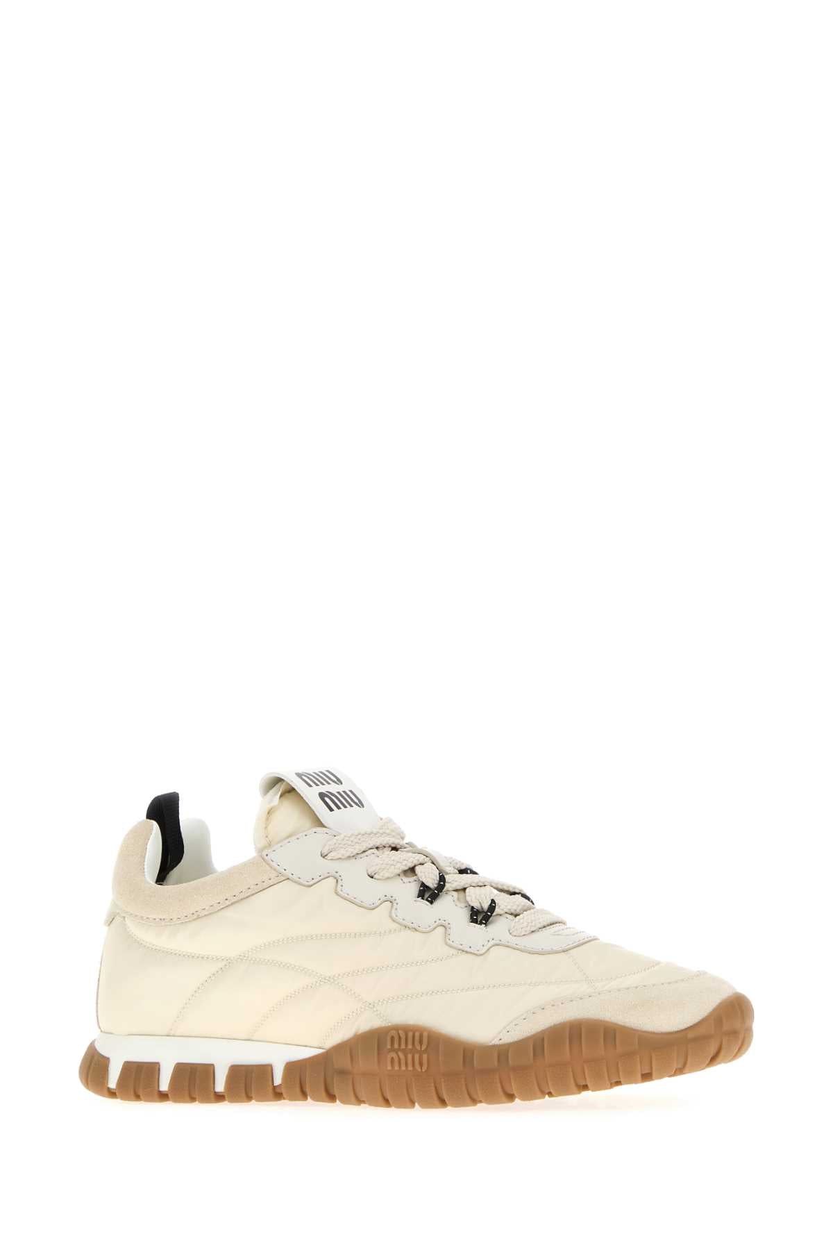 MIU MIU Re-Nylon and Suede Women's Sneakers