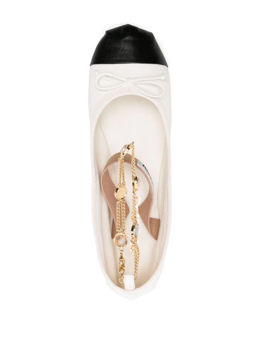 MIU MIU Stylish Ballerinas with Chain-Link Detail