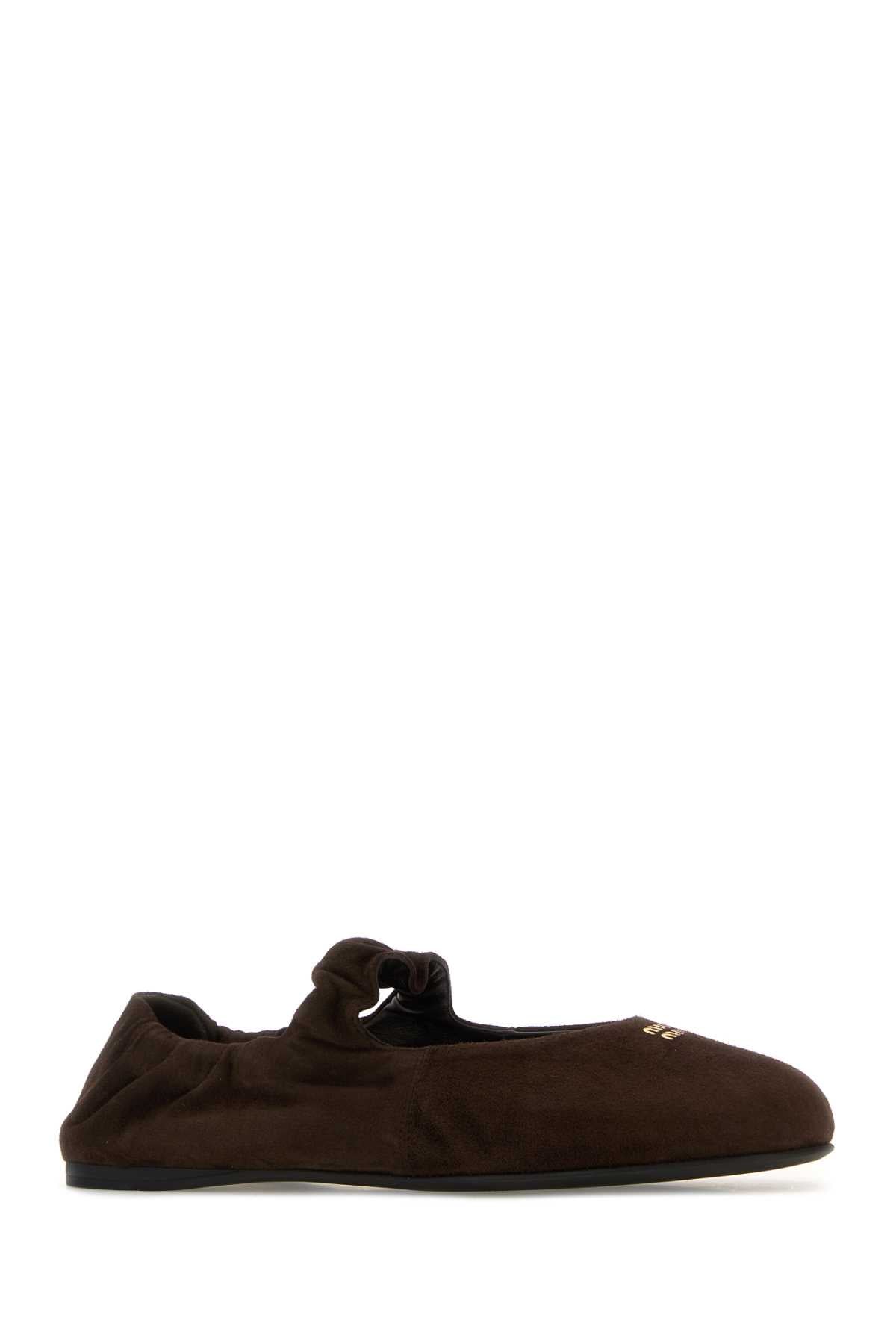 MIU MIU Classic Suede Ballerina Flats for Women