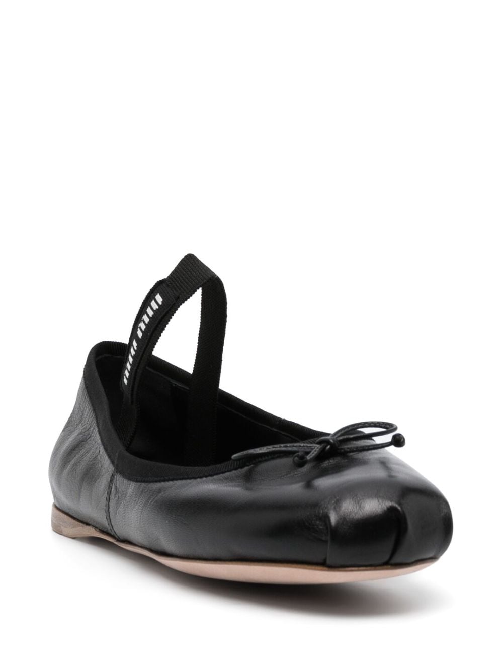 MIU MIU Designer Leather Ballerinas for Women - FW25 Collection