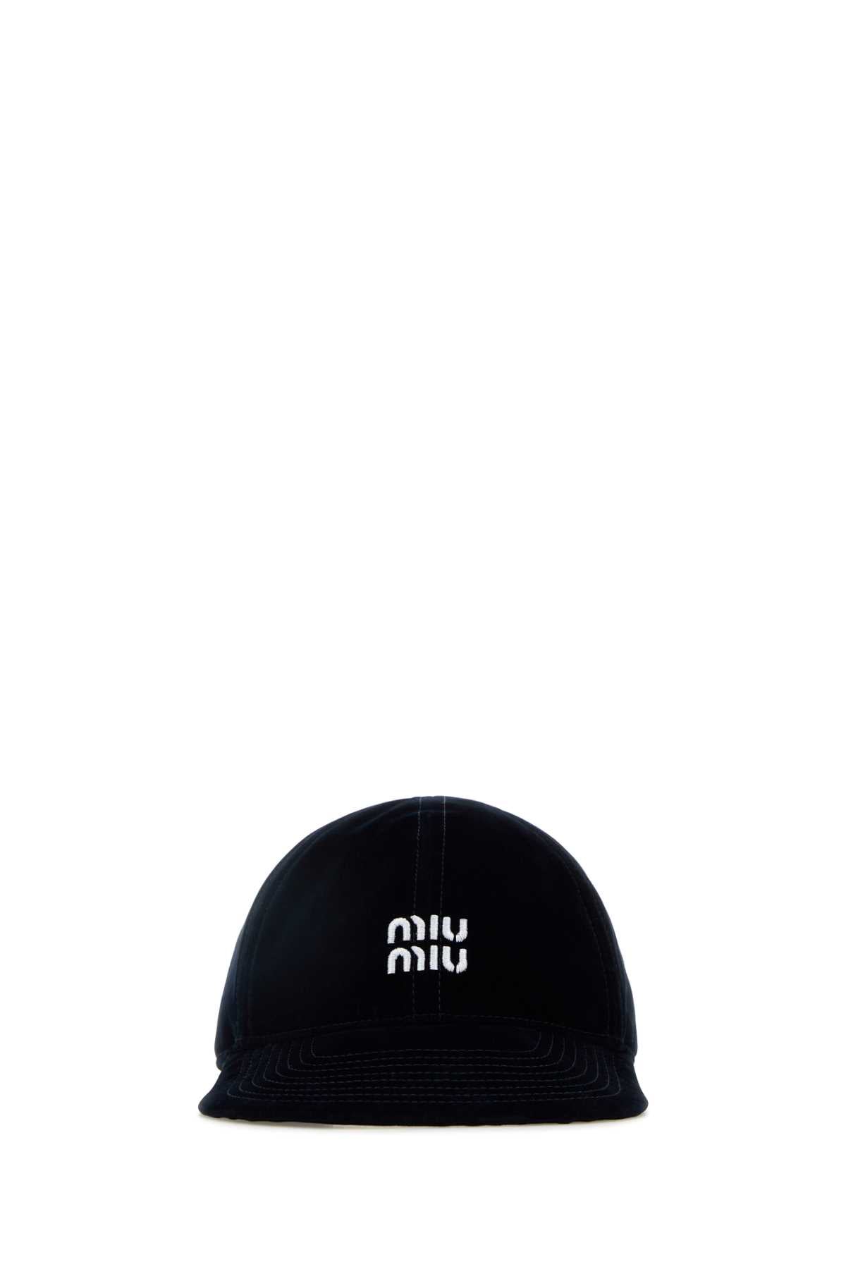 MIU MIU Velvet Baseball Cap for Women