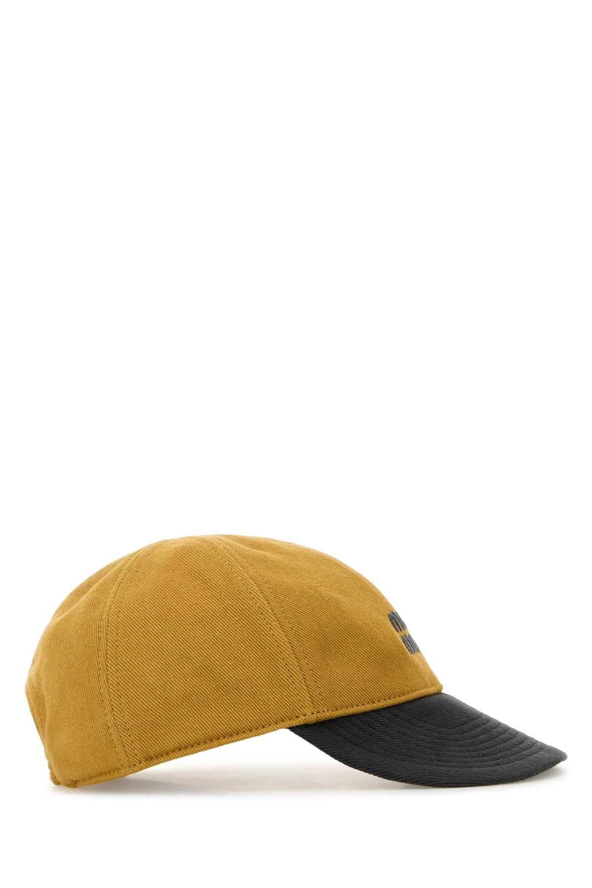 MIU MIU Two-Tone Drill Baseball Cap for Women