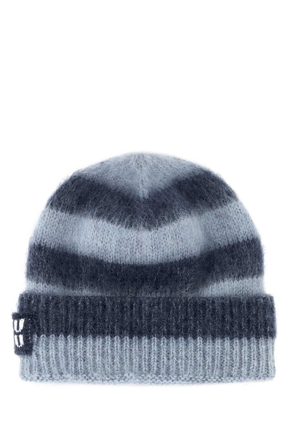 MIU MIU Embroidered Mohair Blend Beanie Hat
