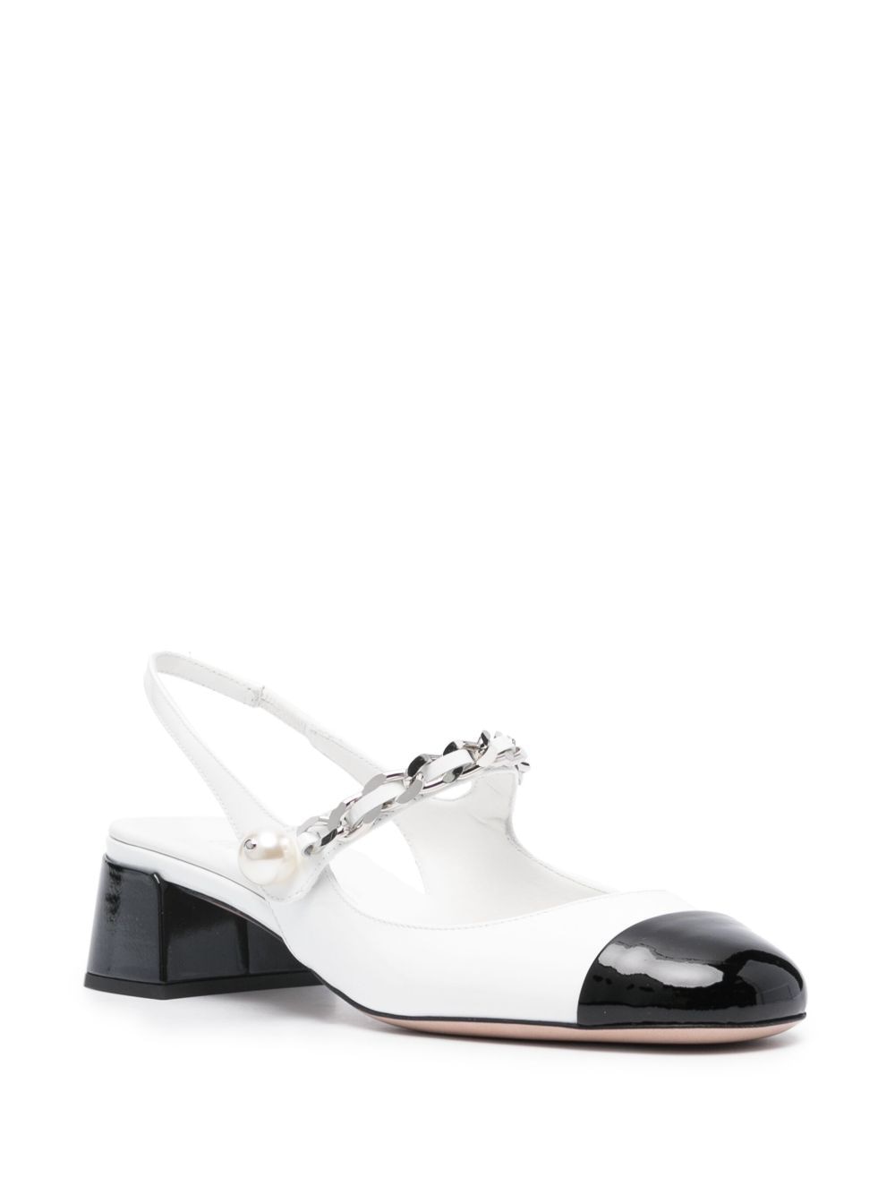 MIU MIU Stylish Leather Pumps with 4cm Heel Height
