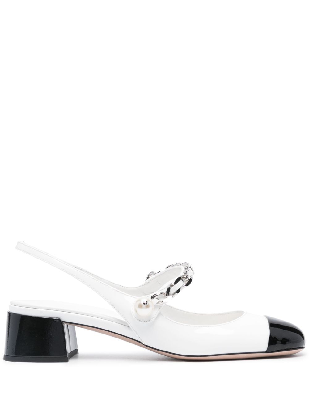 MIU MIU Stylish Leather Pumps with 4cm Heel Height