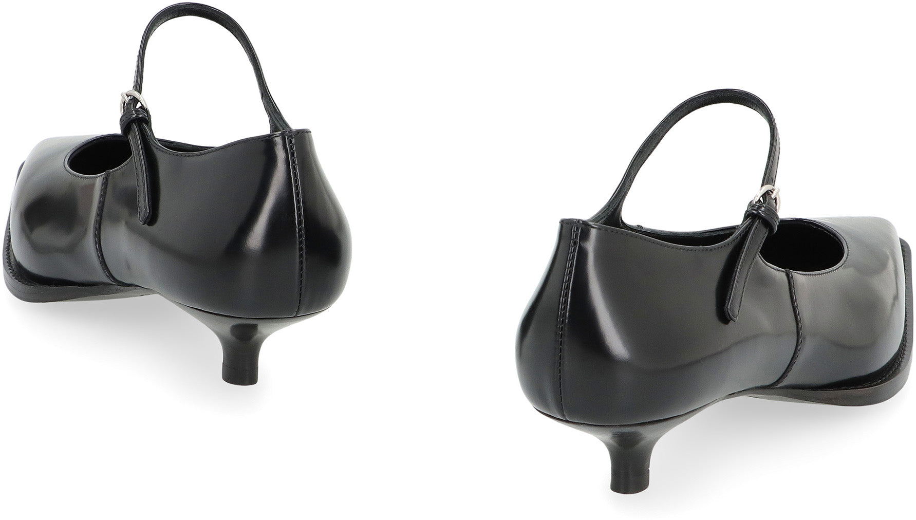 MIU MIU Adjustable Front Strap Pointy Toe Pumps