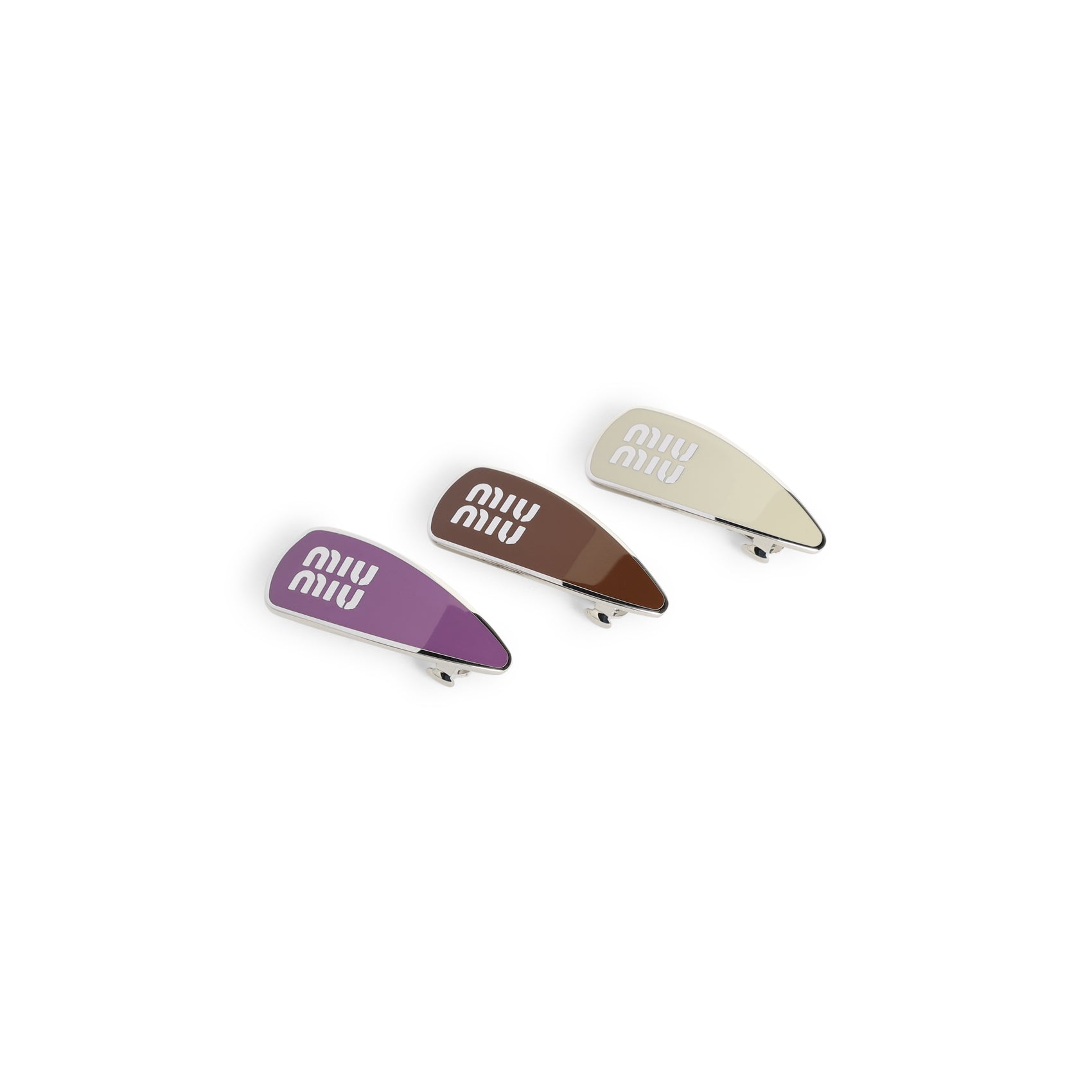 MIU MIU Set of 3 Mini Natural Hair Clips