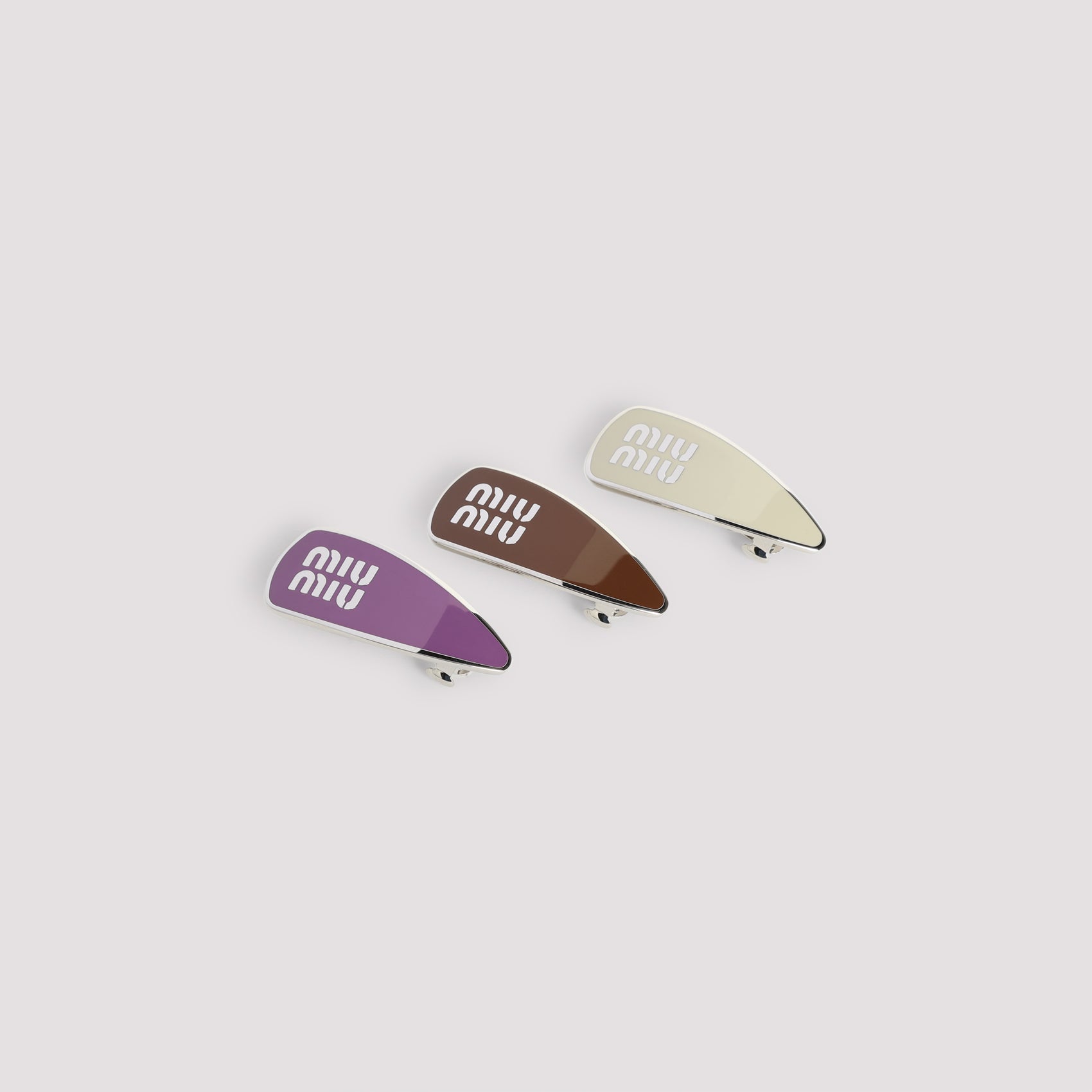 MIU MIU Set of 3 Mini Natural Hair Clips