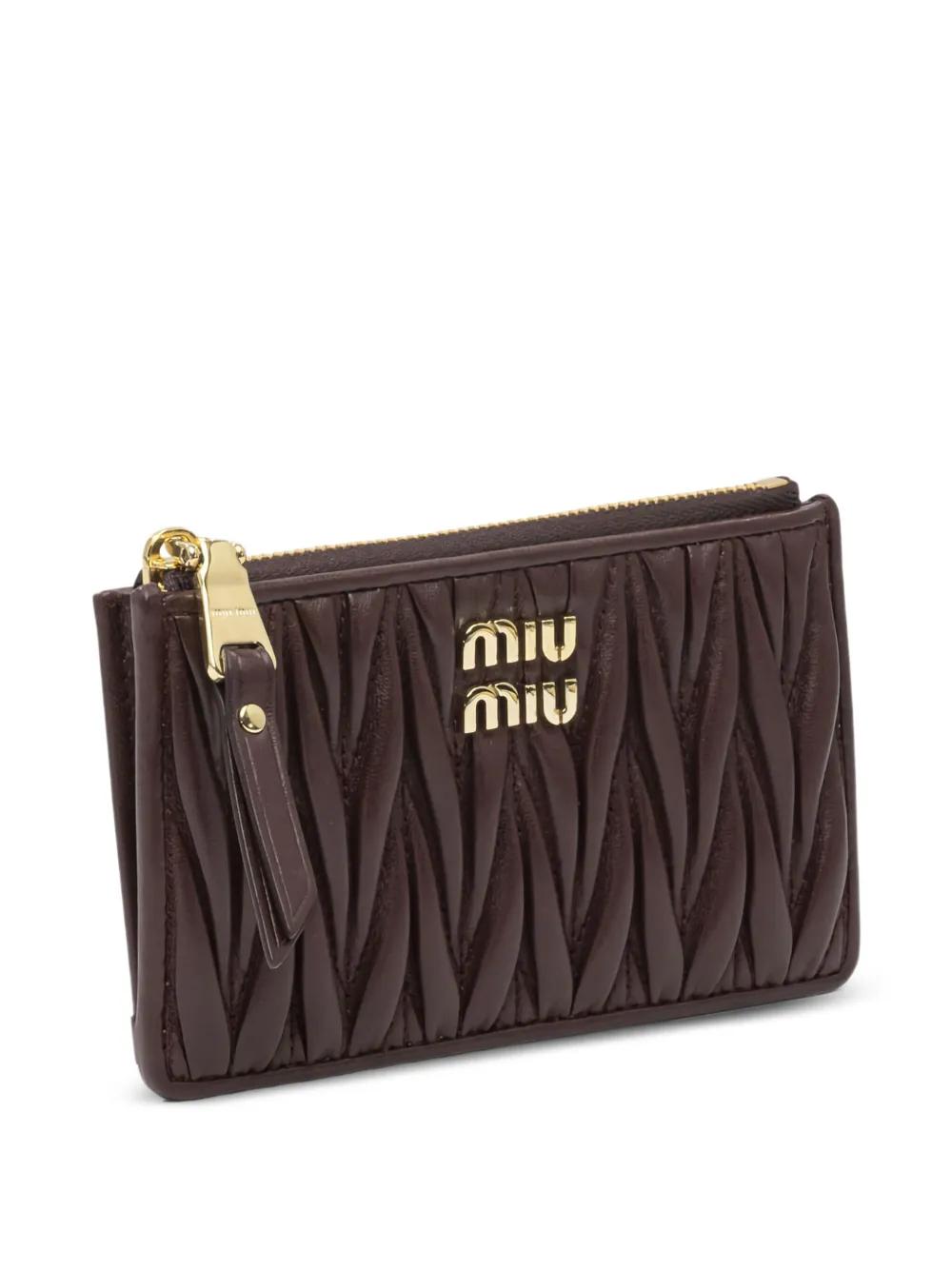 MIU MIU Mini Zipped Wallet with Logo